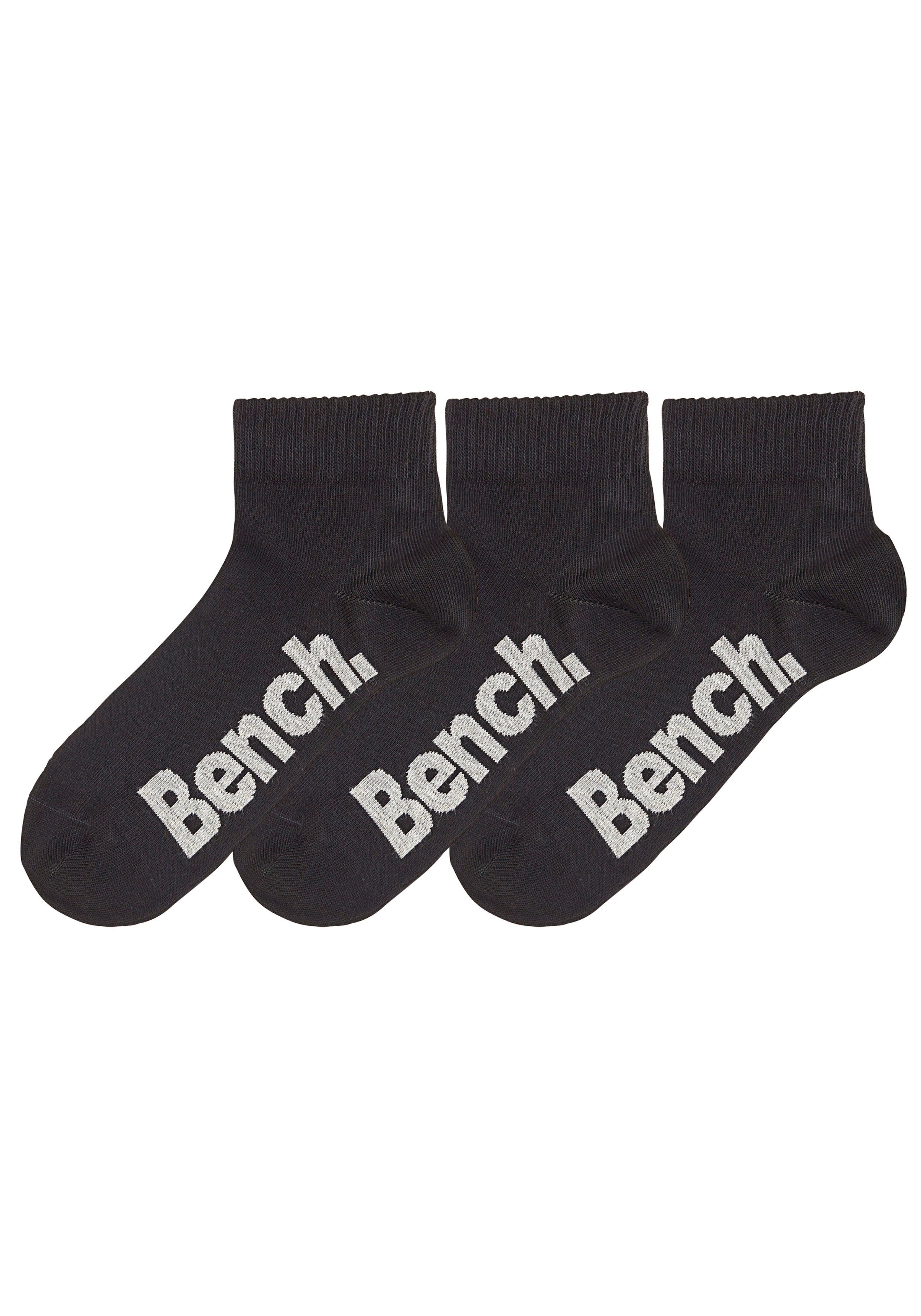 Bench. Kurzsocken Damen Herren Socken Kurzschaft mit Komfortbund (Packung, 3-Paar, Quarter Socken Gr. 35-38 bis 43-46) mit bequemen Rippbündchen – Bild 4 von 5