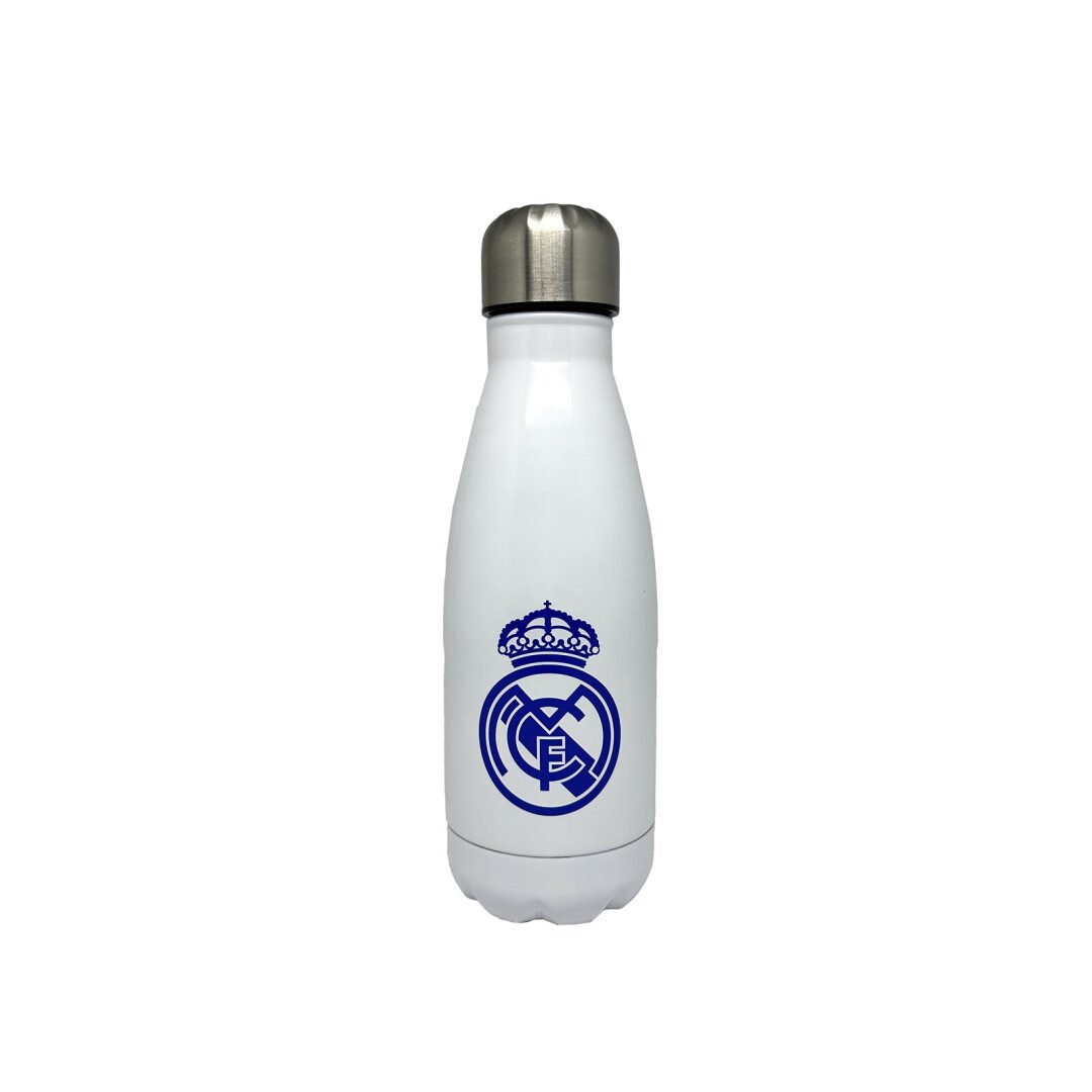 Real Madrid Trinkflasche Real Madrid Edelstahl Trinkflasche 550ml Weiß