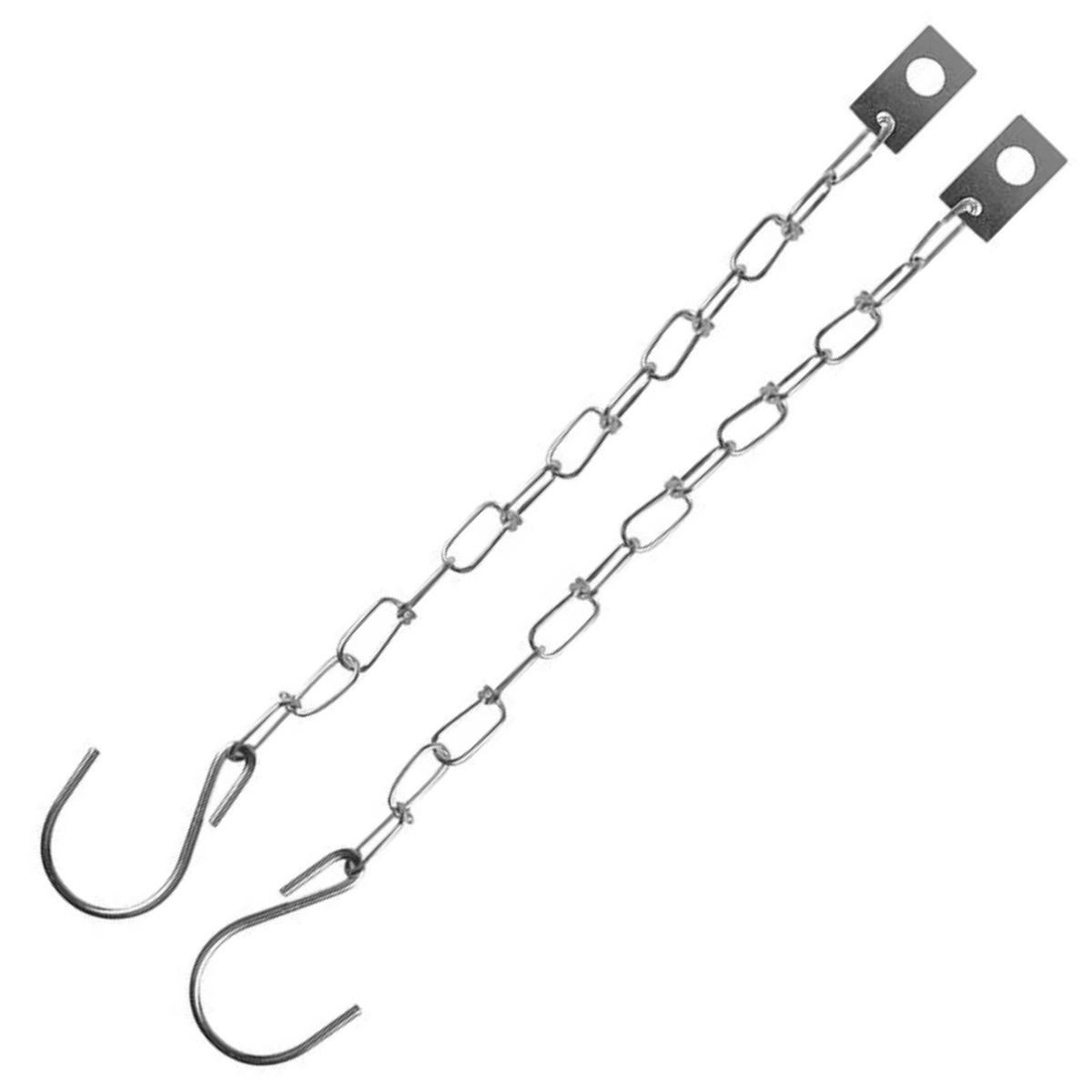 Anhänger 2er Sicherungsketten für Ladebordwand ca. 24cm mit Haken & Befestigung