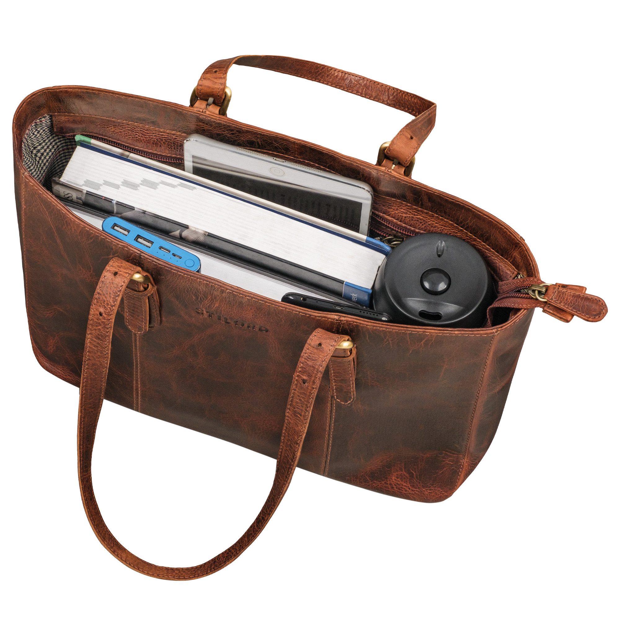 STILORD Handtasche "Rosalind" Damen Leder Handtasche Mittelgroß
