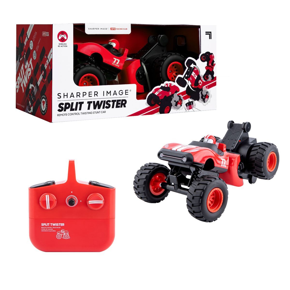 Rössler Spielzeug-Auto SHARPER IMAGE Spielauto Stunt Car Split Twister mit Fernbedienung