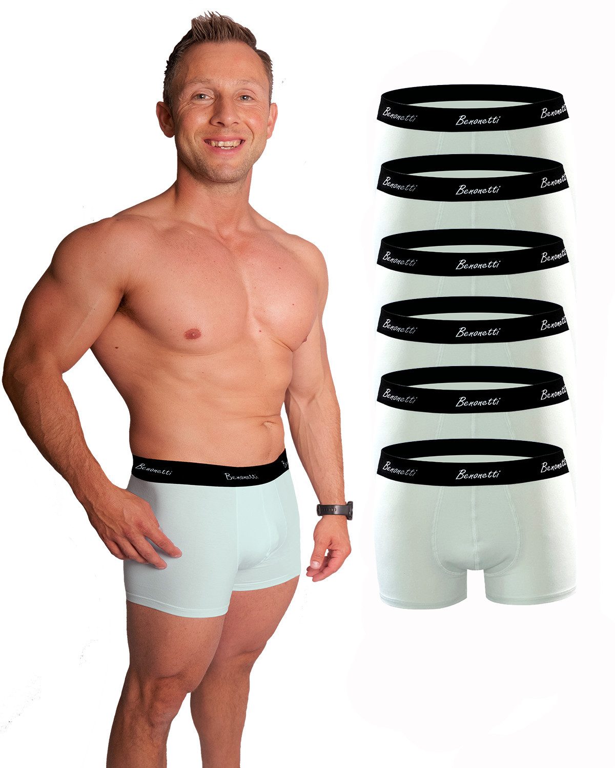 Benonetti Boxershorts Premium Herren Unterhosen, Männer günstig online kaufen