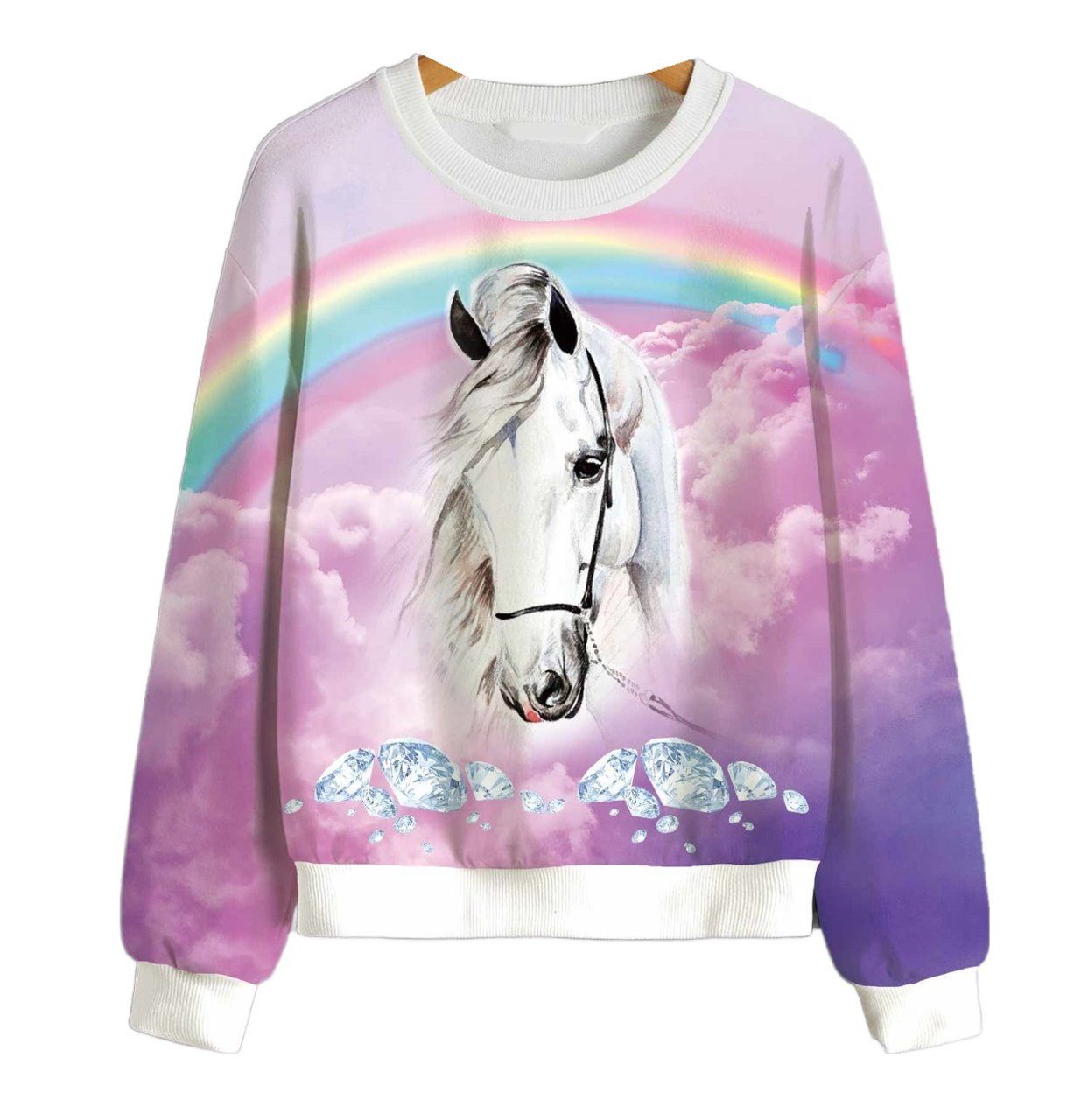 Girls Fashion Sweatshirt Mädchen Sweatshirt, Langarm Shirt, MS623 All-Over-Druck