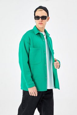 COFI Casuals Hemdjacke aus Baumwolle in Oversize Fit Übergangsjacke