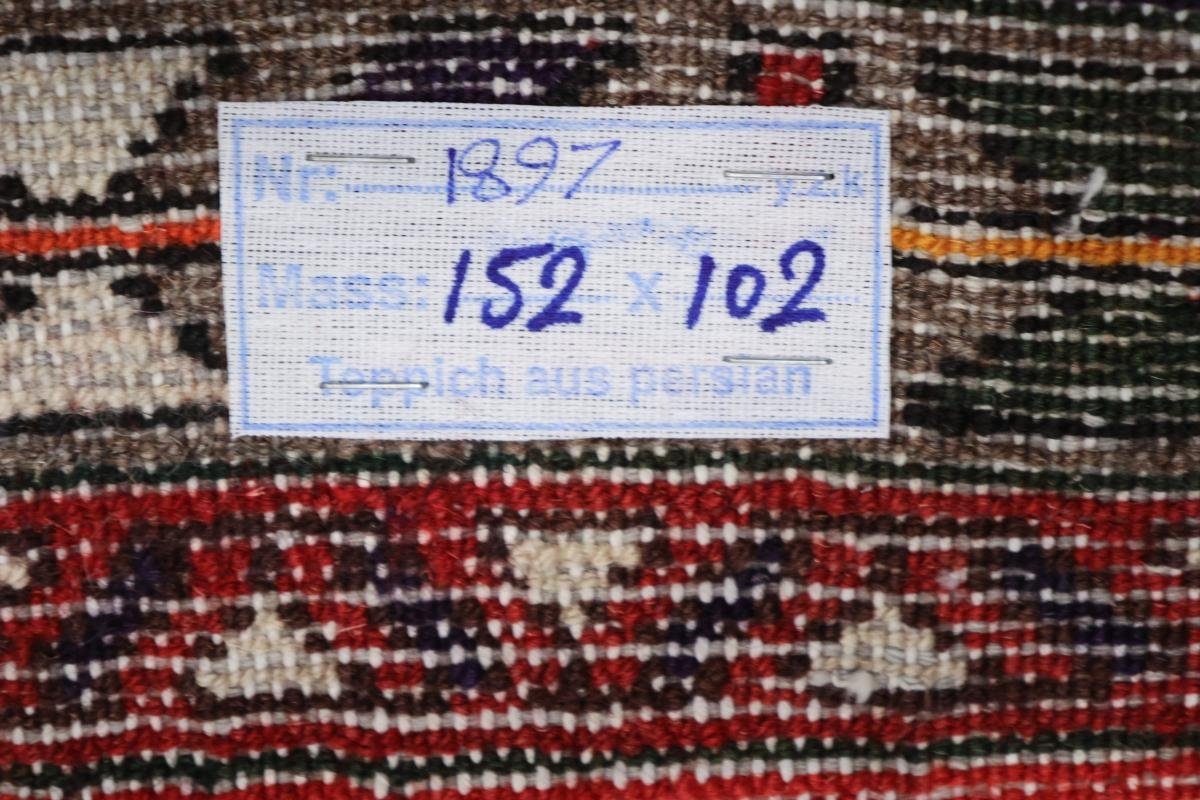 Orientteppich Ghashghai Taleghan 101x153 Handgeknüpfter Höhe: rechteckig, mm Trading, 12 Orientteppich, Nain