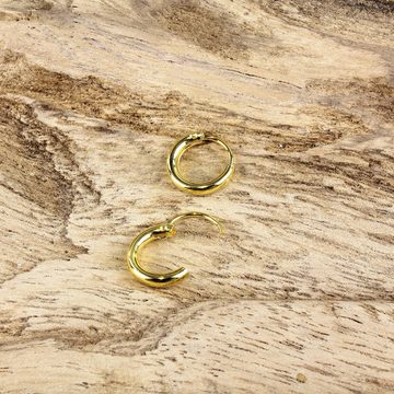 KARMA Creolen-Set Ohrringe Creolen 10mm Gold o. Rosé Damenohrringe Kreolen (Sterling Silber 925, Damen Ohrringe vergoldet), Ohrschmuck Damenschmuck