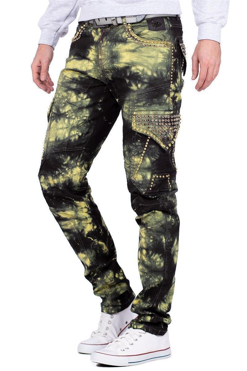 Cipo & Baxx Regular-fit-Jeans Hose BA-CD677 (1-tlg) mit Strasssteinen im Ca günstig online kaufen