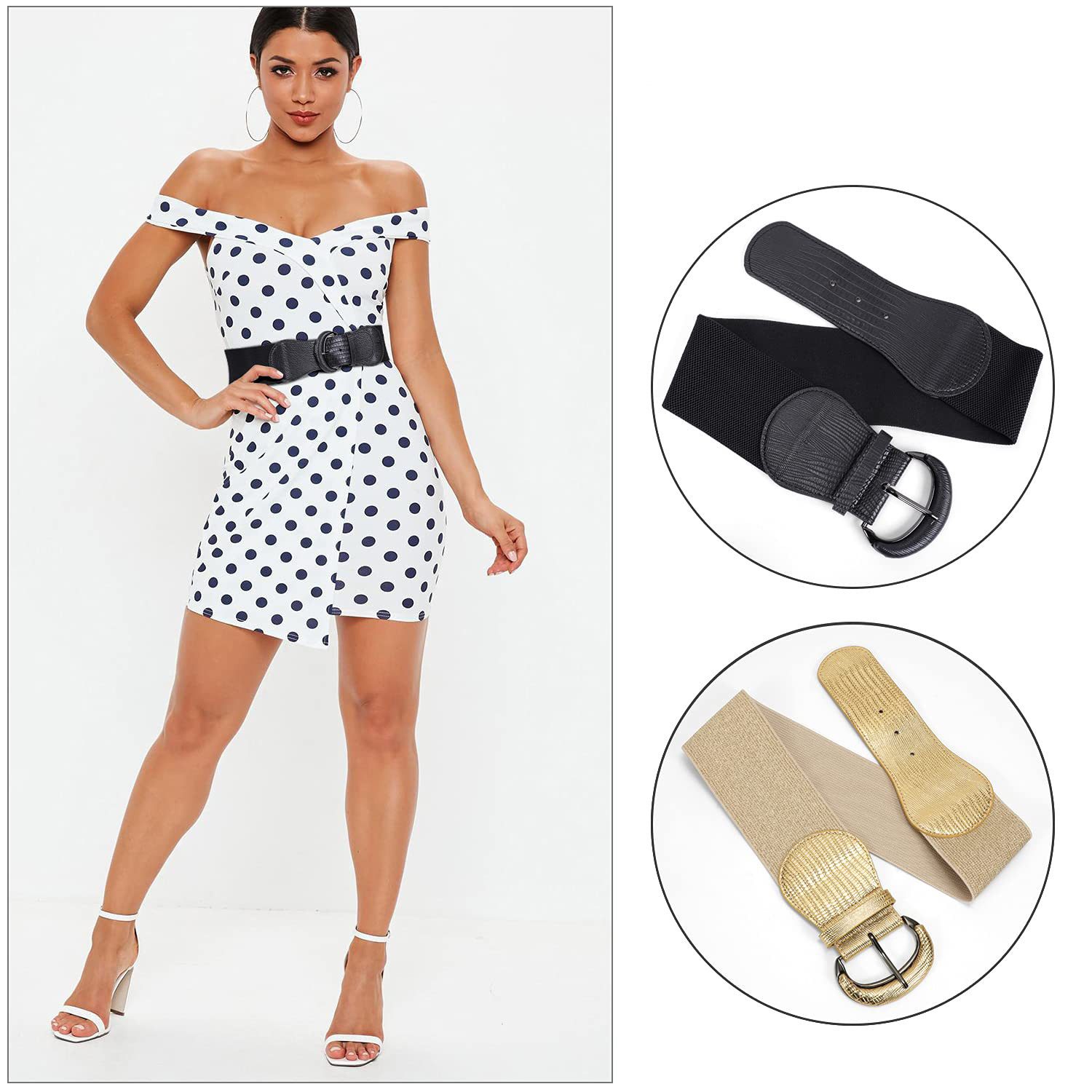 Coonoor Taillengürtel Retro Taillengürtel breiter Damengürtel günstig online kaufen
