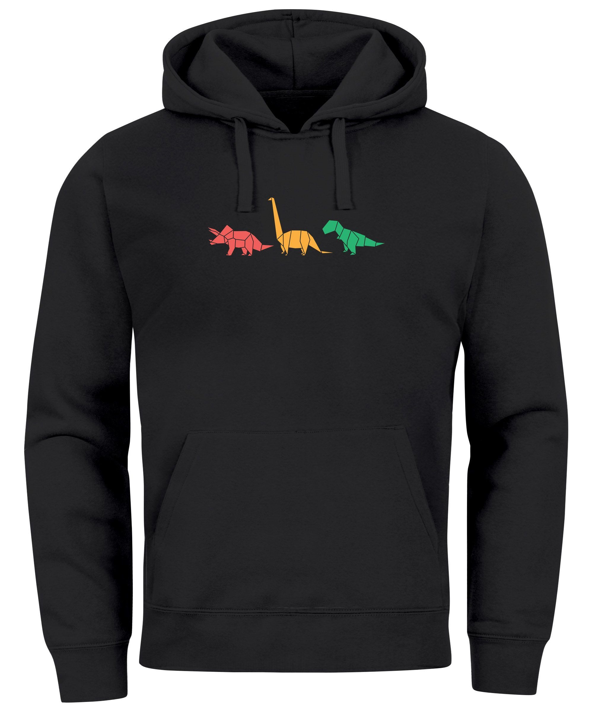 Neverless Hoodie Hoodie Herren Dinosaurier Aufdruck Polygon Tiere Geometric günstig online kaufen