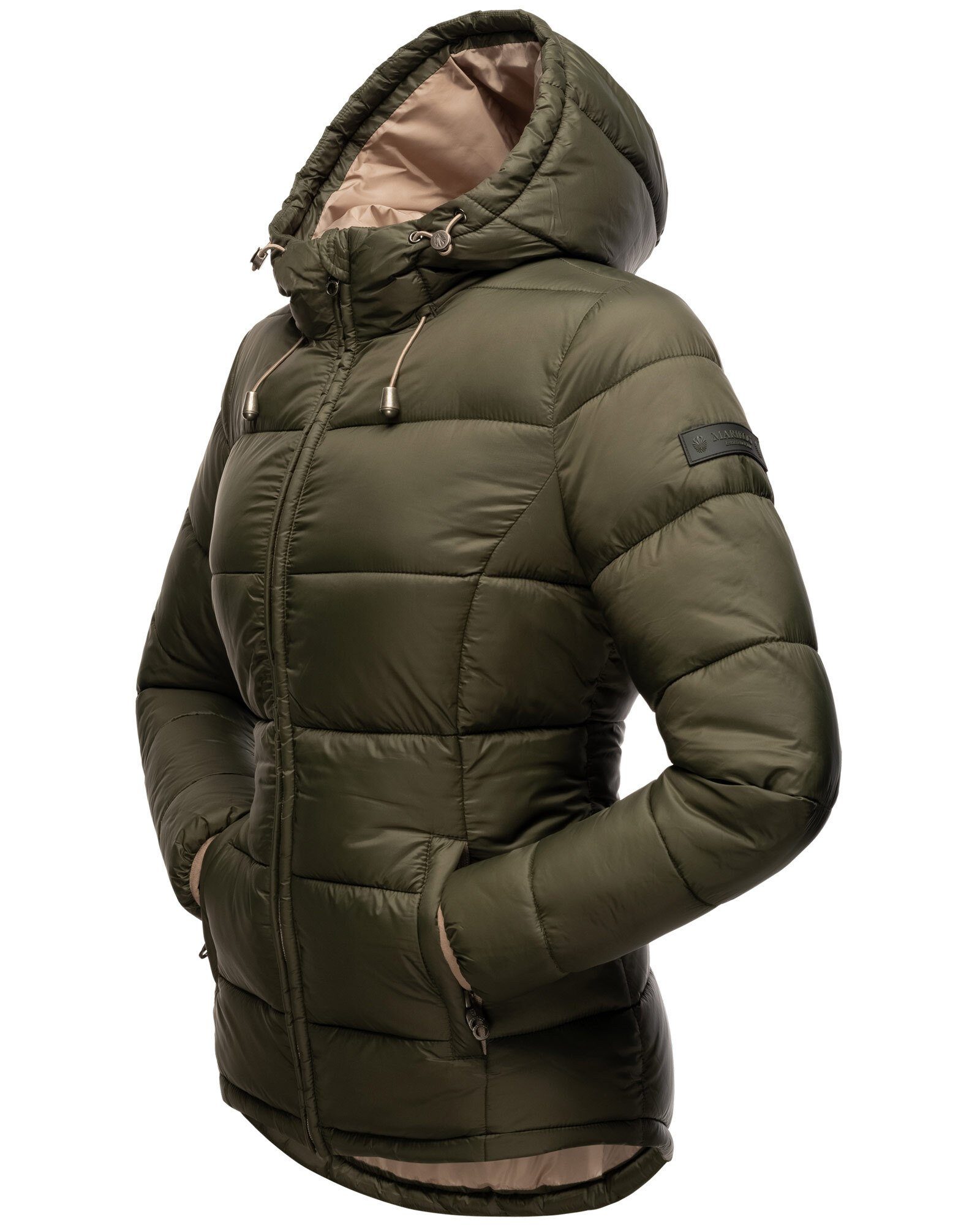 Olive Outdoorjacke mit Leandraa Marikoo Kapuze