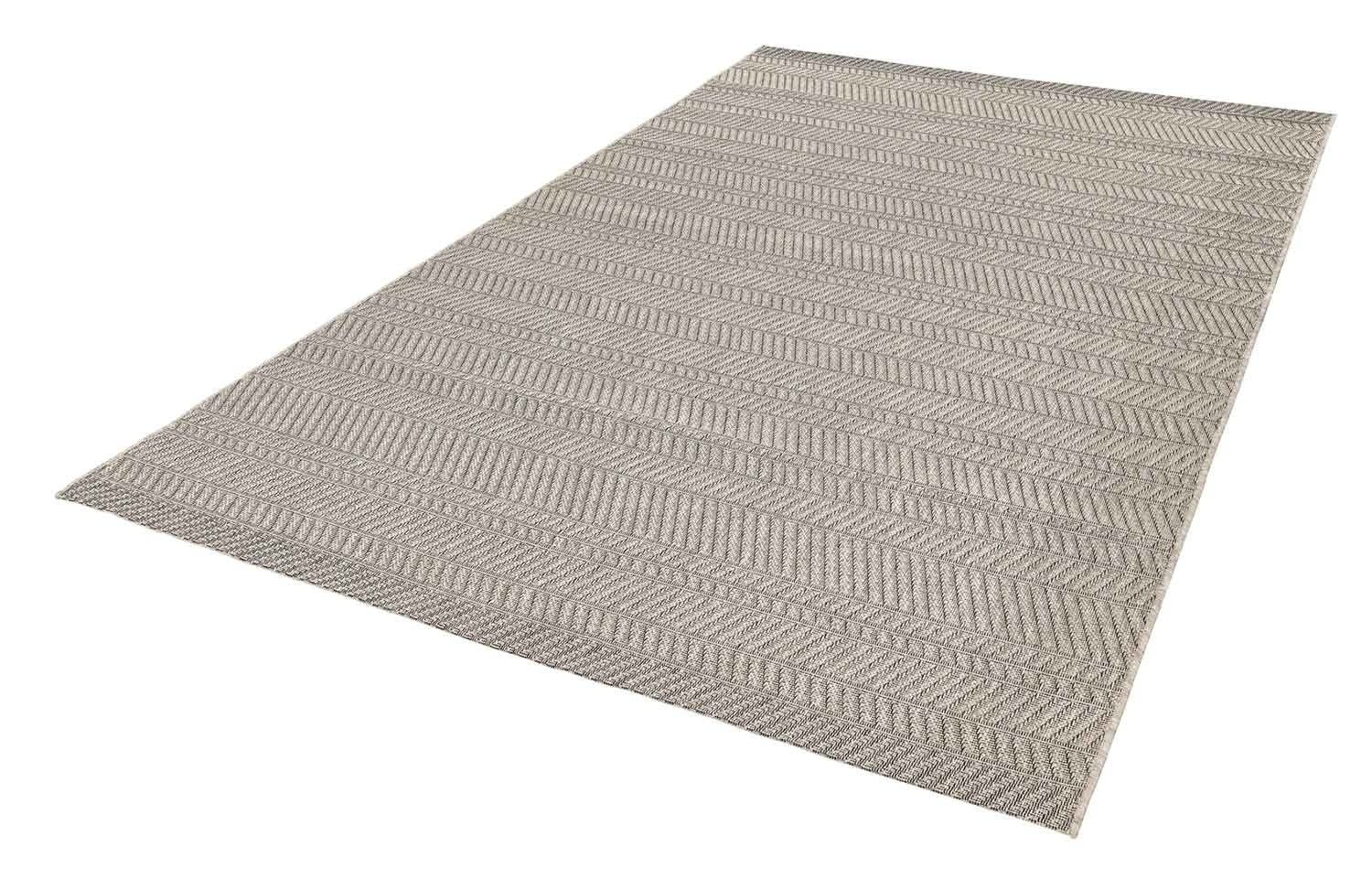 Outdoorteppich LINEO, Beige, Schwarz, Kunstfaser, rechteckig, 200 x 290 Wasserabweisend cm, UV-beständig