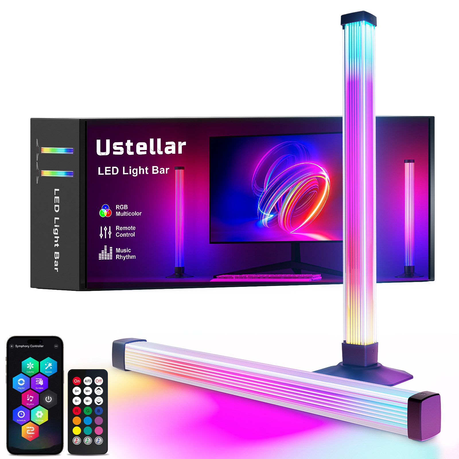 Novostella LED Stripe LED Lightbar RGB Gaming Lampe Ambiente 360° TV Licht günstig online kaufen
