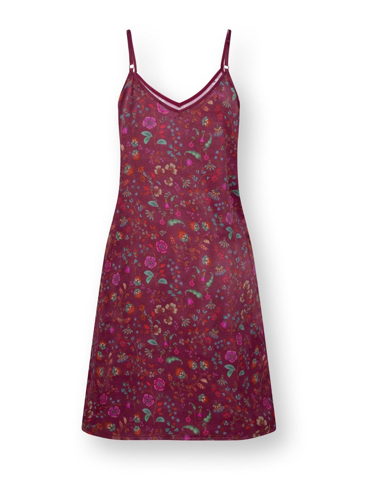 PiP Studio Hausanzug Flora Bangalore Disa Nachthemd lang dark pink XS (Nachthemden)