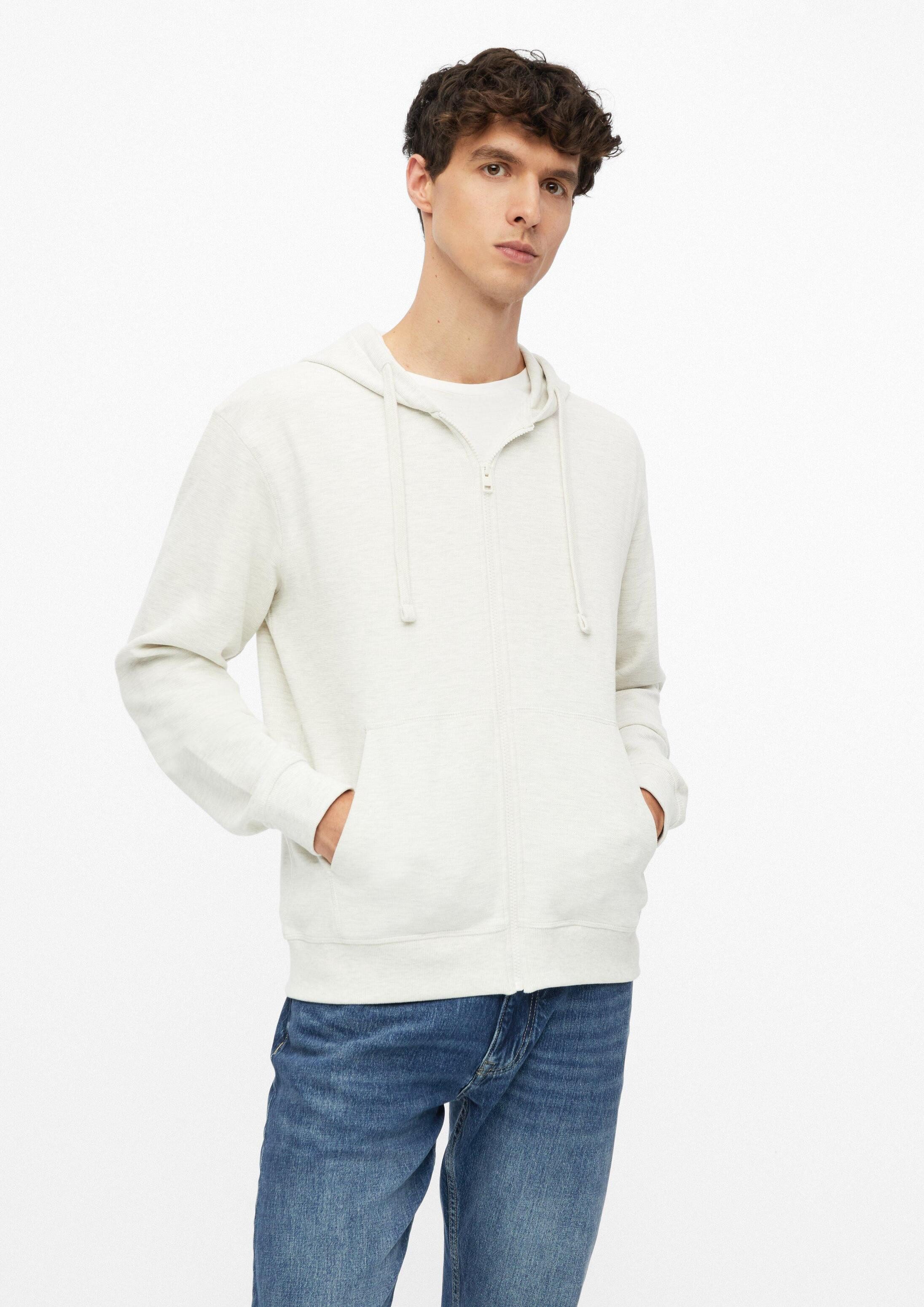 s.Oliver Sweatjacke Sweatshirt Jacke Kapuzensweatjacke in Waffelpiqué