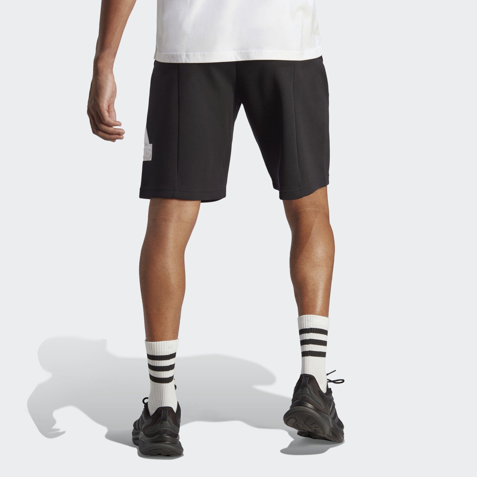 adidas Sportswear Funktionsshorts FUTURE SHORTS White OF Black SPORT / ICONS BADGE