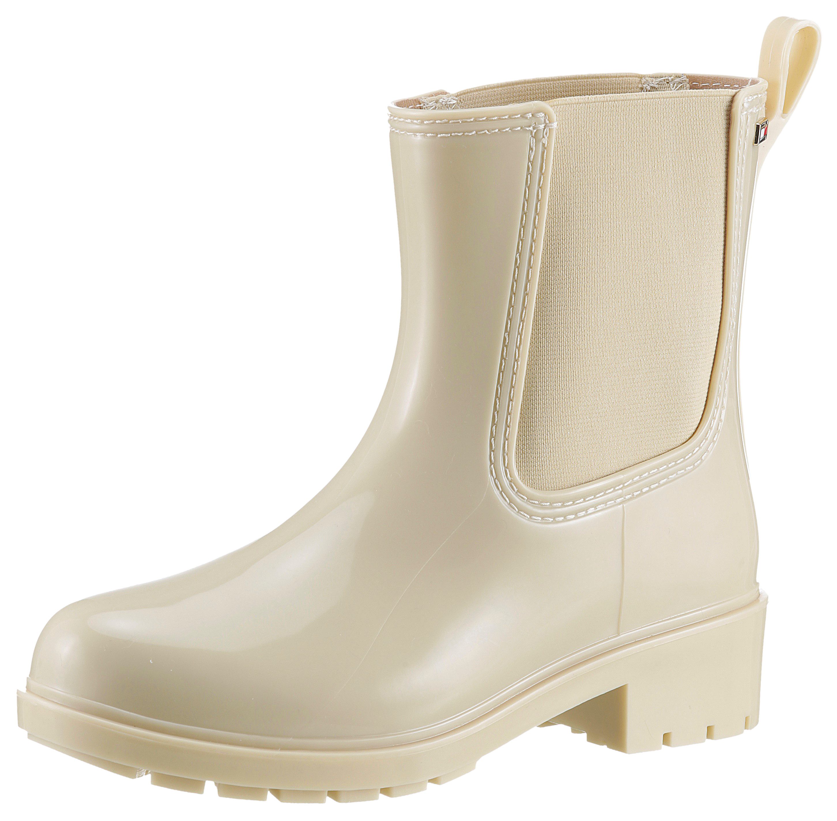 Tommy Hilfiger FLAG RAINBOOT Chelseaboots, Gummistiefel, Blockabsatz, Schlu günstig online kaufen
