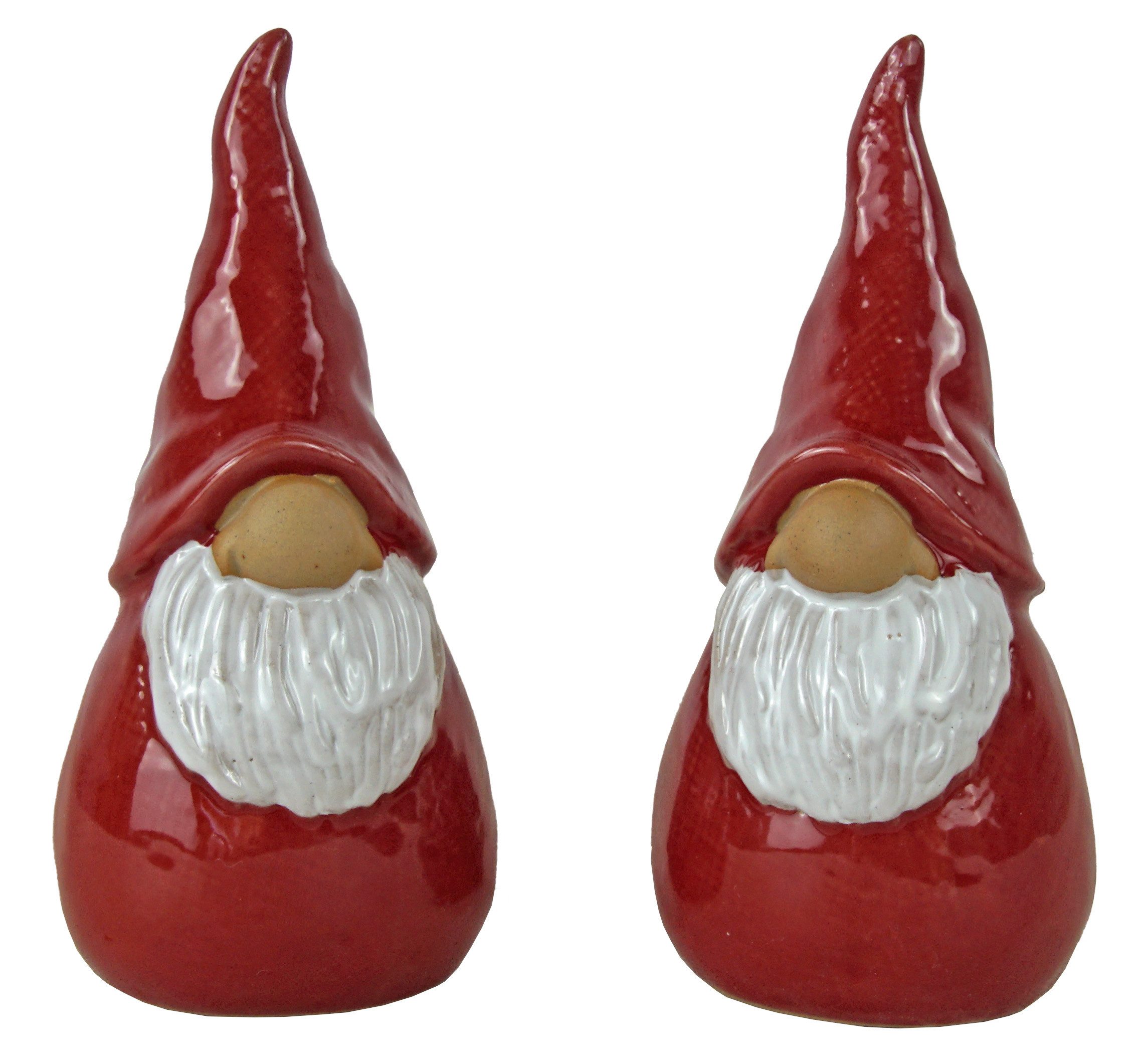 Posiwio Dekofigur Weihnachtliche Wichtel-Dekoration – 2er-Set in Rot (Set, 2 St., 2 tlg), Weihnachtsfigur