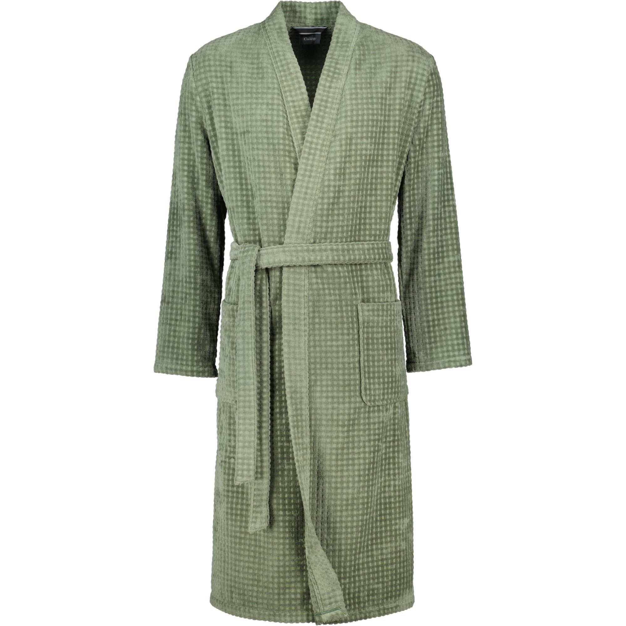 Cawö Herrenbademantel Waffelpique 5508 Kimono Frottier, Kimono, 100% Baumwolle
