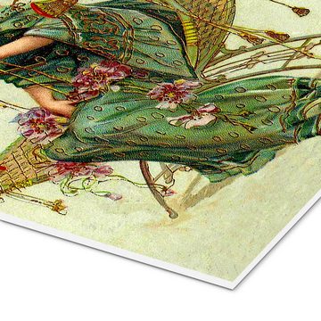 Posterlounge Forex-Bild Master Collection, Die Dame mit dem Papagei, Malerei