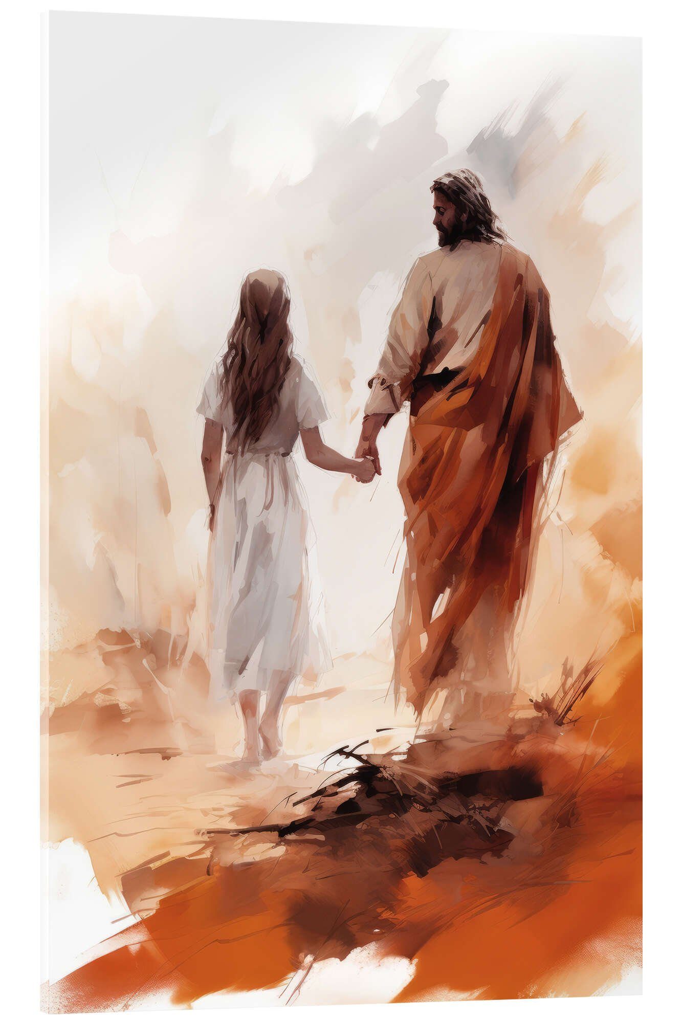 Posterlounge Acrylglasbild DejaReve, Walk with Jesus, Malerei