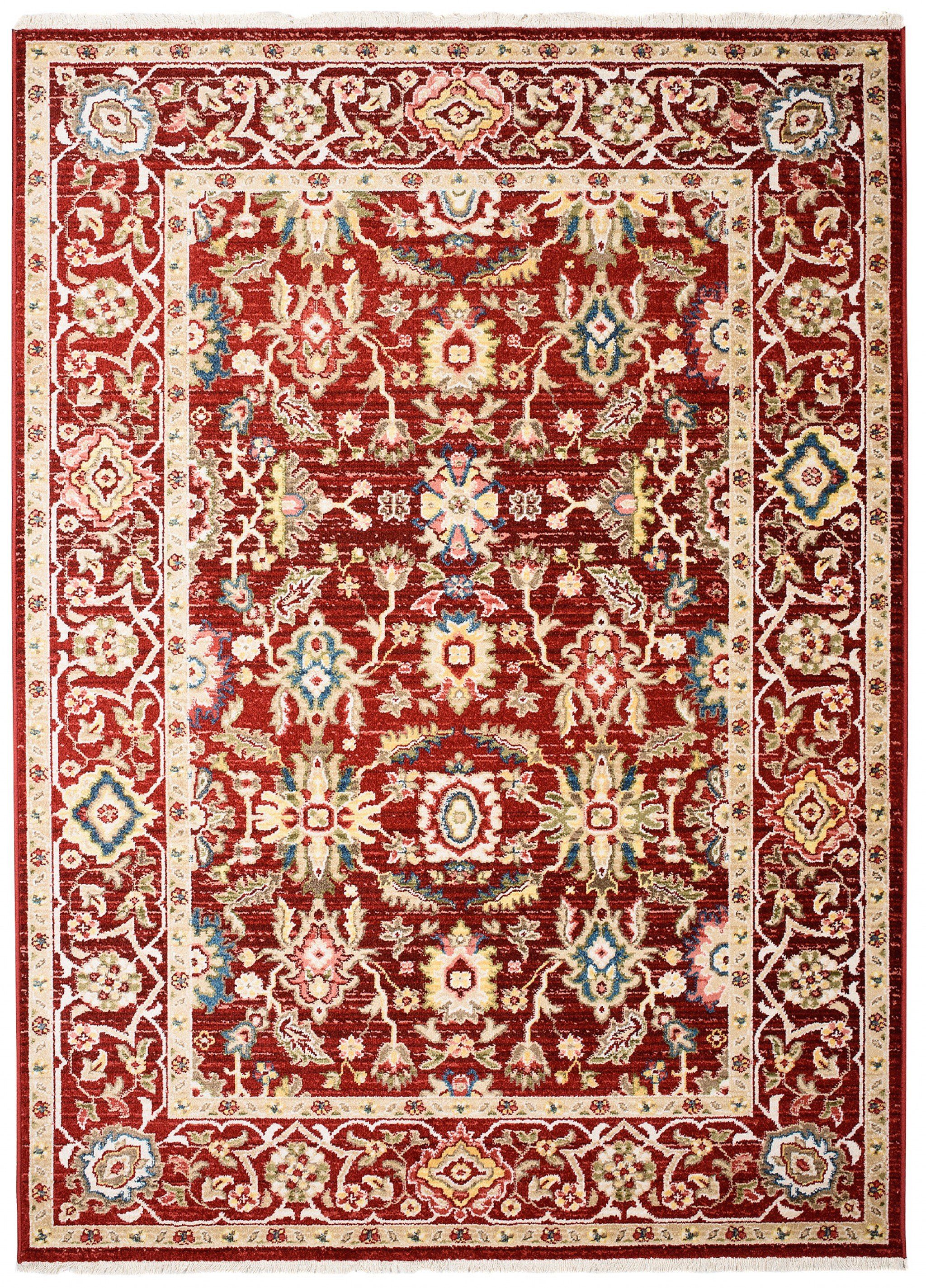 Tapiso Teppich RIVIOLI, rechteckig, Höhe: 9 mm, Wohnzimmer, Schlafzimmer, Kurzflor, Fransen