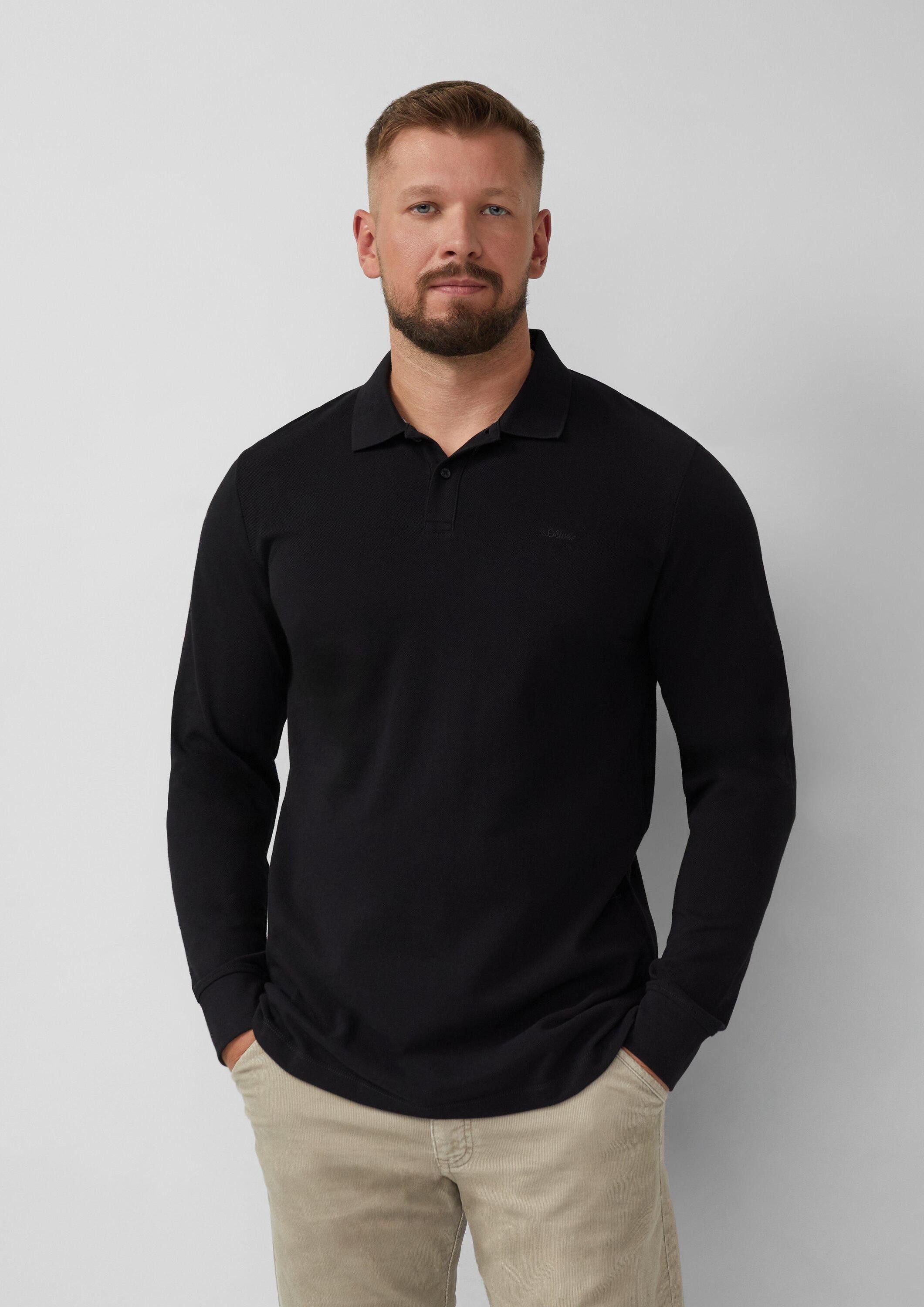Langarmshirt Polo-Shirt