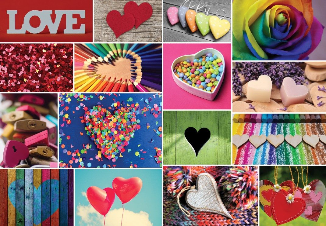 Bluebird Puzzle Puzzle Collage - Love in Color, Puzzleteile