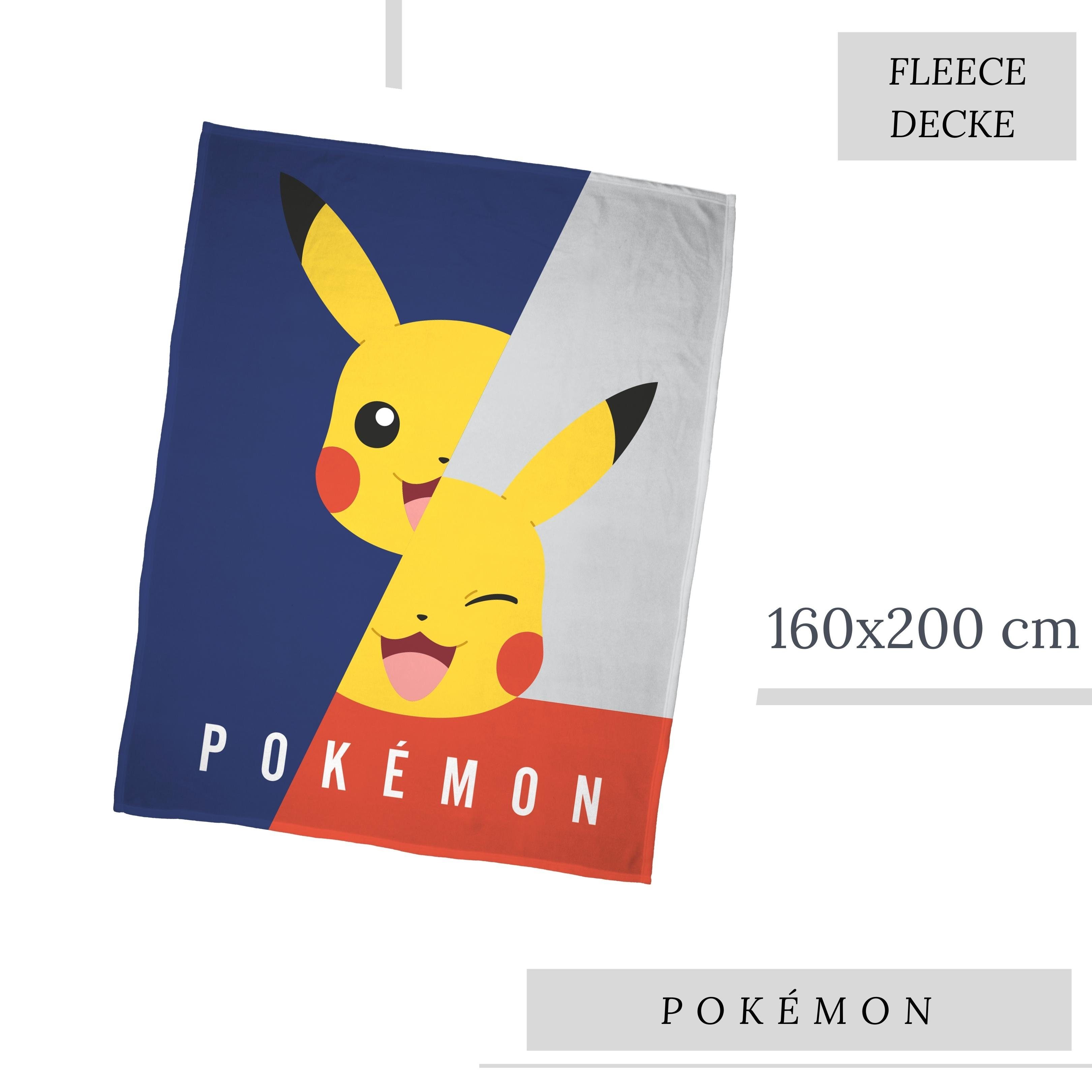 Wohndecke Pokémon 160x200 cm, weich und kuschelig, Pikachu Game / Gaming,  MTOnlinehandel, Sofadecke, Fleece-Decke, Überwurf, Plaid passend zur  Bettwäsche