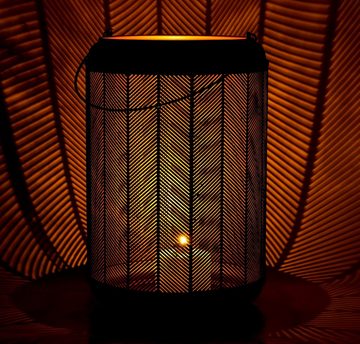 Marrakesch Orient & Mediterran Interior LED Laterne 2er Set LED Laterne Gartenwindlicht Balkondeko modern LED-Kerze, LED Kerze enthalten, LED Echtwachskerzen inklusive