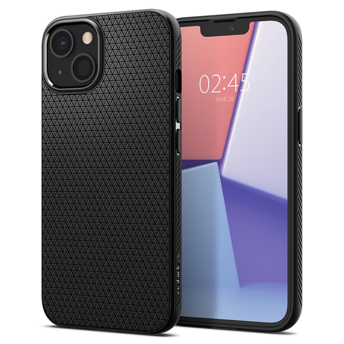 Spigen Backcover Spigen Liquid Air™ Backcover Apple iPhone 13 - Schwarz