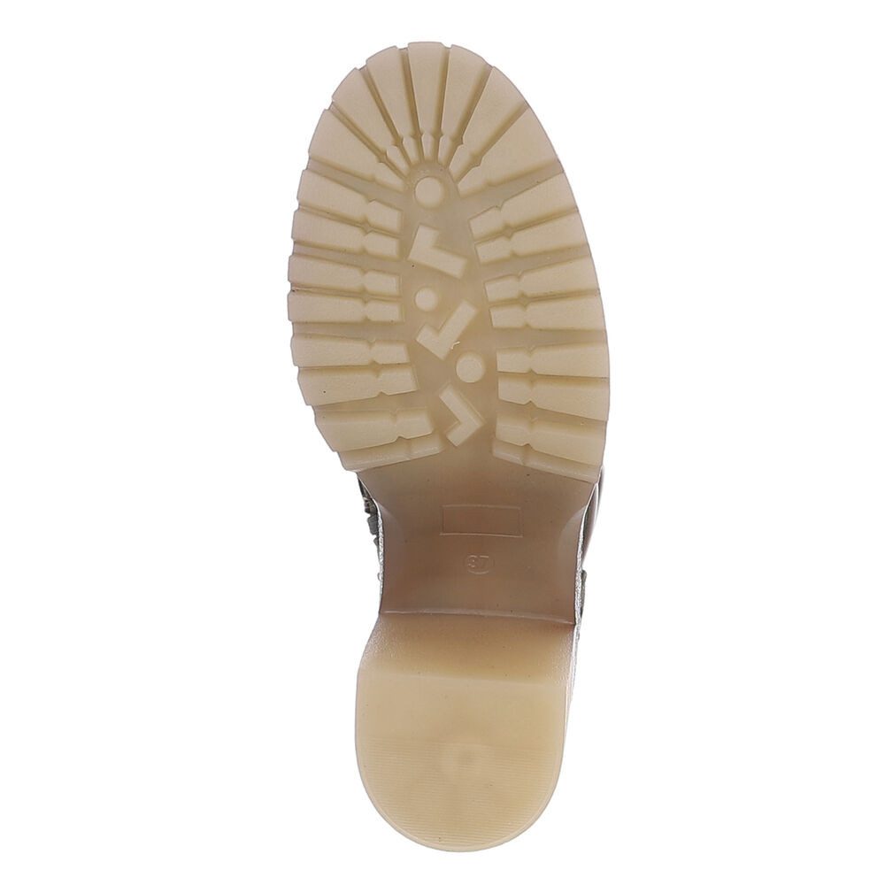 Ital-Design Damen Schnürstiefel mit Blockabsatz und Profilsohle Schnürstiefelette (92422415) Blockabsatz Stiefeletten in Schwarz – Bild 3 von 5