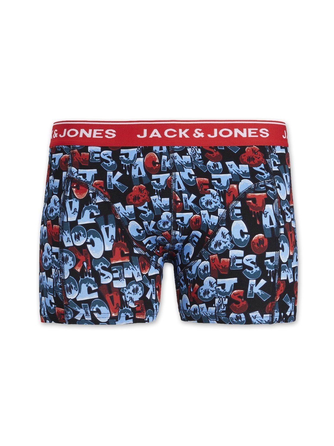 Pack) 5er Jacvel gute Baumwollqualität durch (5-St., 4 elastische & Jones Boxershorts Detail Passform Jack Mix