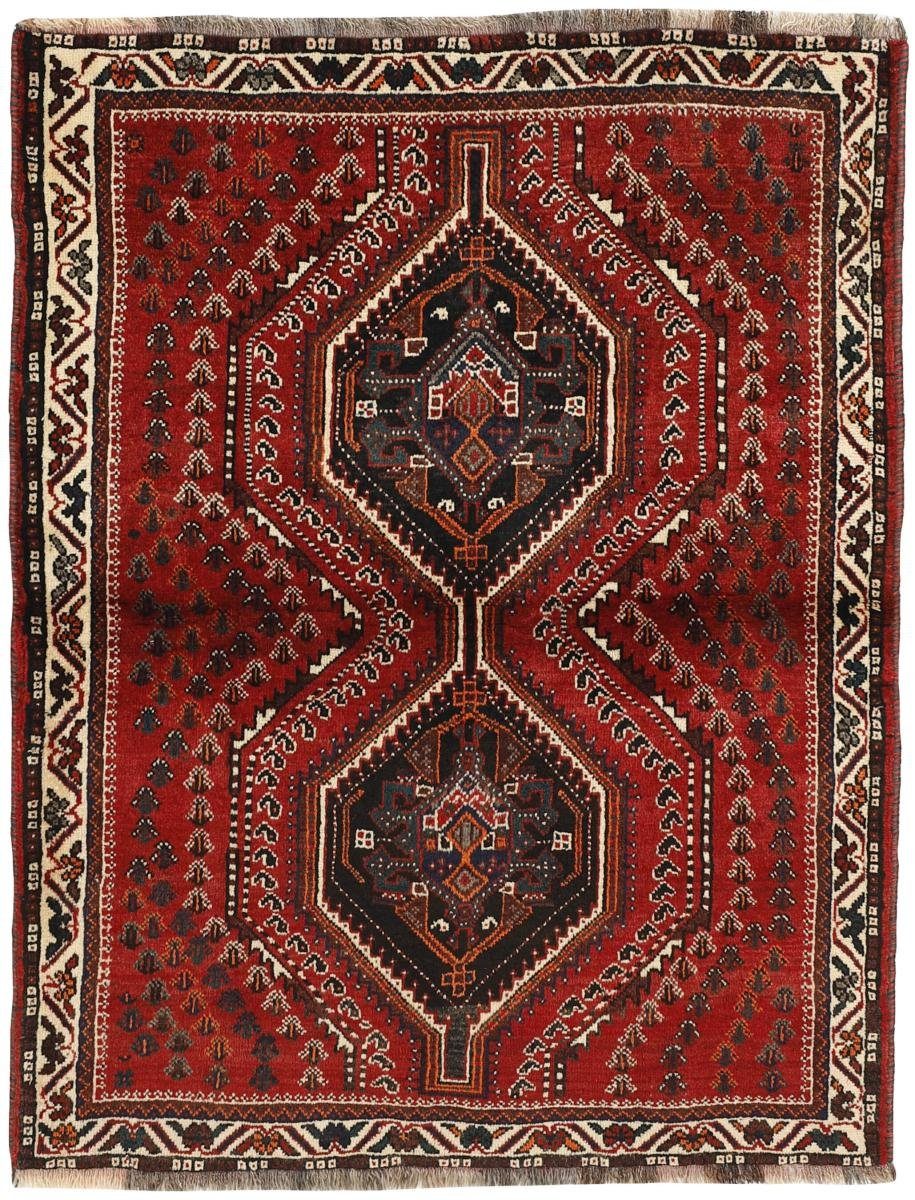 Orientteppich Shiraz 114x149 Handgeknüpfter Orientteppich / Perserteppich, Nain Trading, rechteckig, Höhe: 10 mm