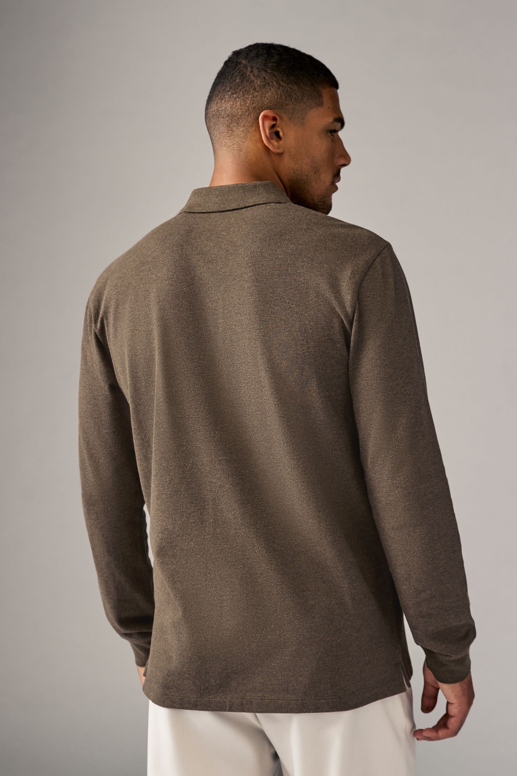 Next Langarm-Poloshirt Langärmeliges Pikee-Poloshirt (1-tlg) günstig online kaufen