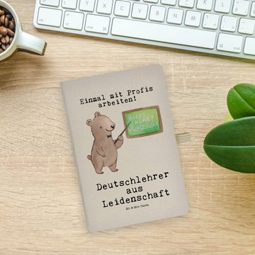 Mr. & Mrs. Panda Notizbuch Deutschlehrer Leidenschaft - Transparent - Geschenk, Mitarbeiter, Not Mr. & Mrs. Panda, Handgefertigt