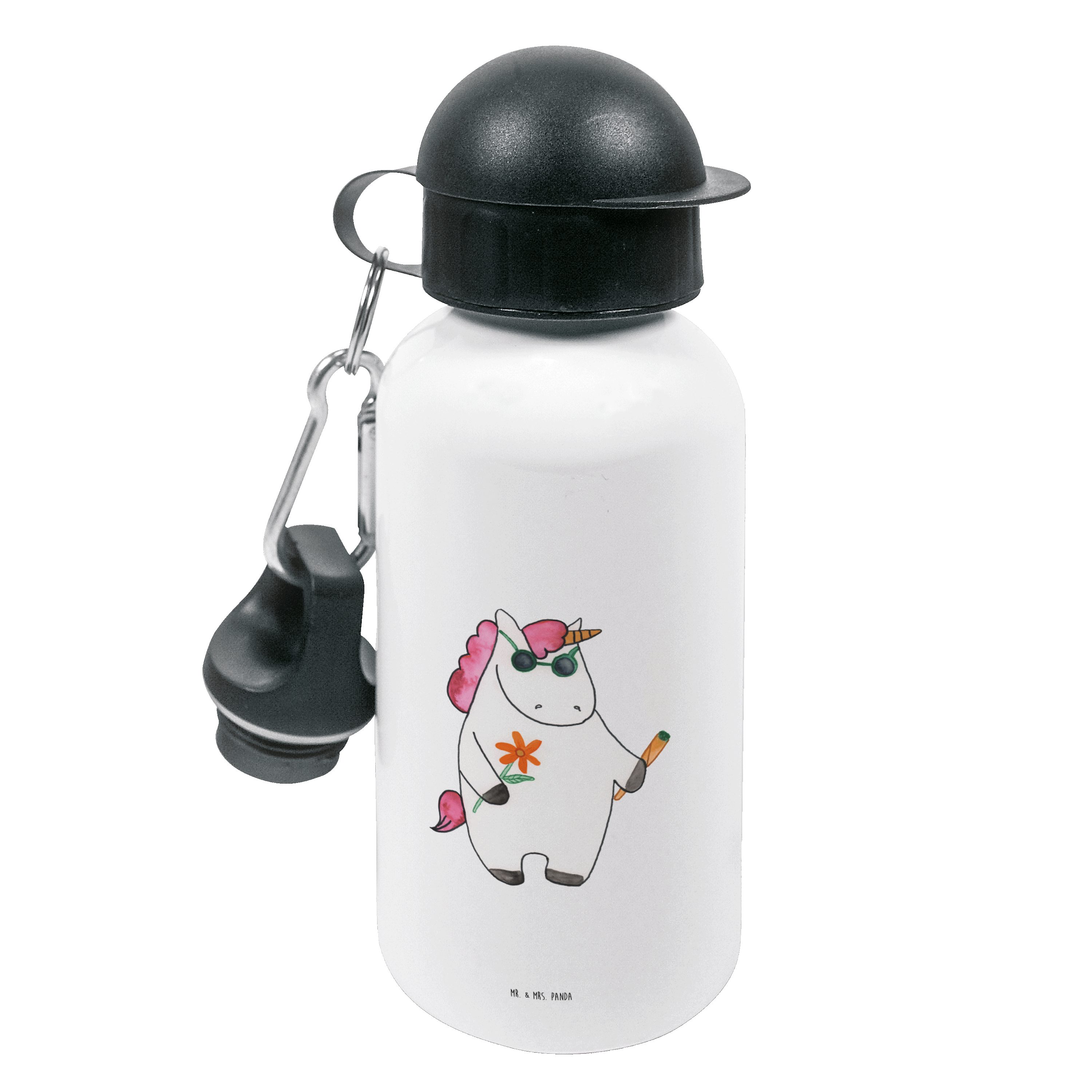 Mr. & Mrs. Panda Trinkflasche Einhorn Woodstock - Weiß - Geschenk, Einhörner, Flasche, Einhorn Deko