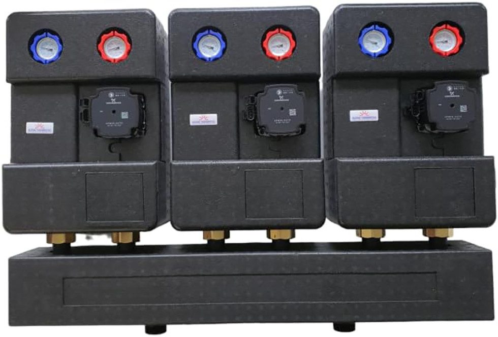 SUNEX Heizkreisverteiler Heizkreisset DN 25 ungemischt für 3 Heizkreise (1-St)