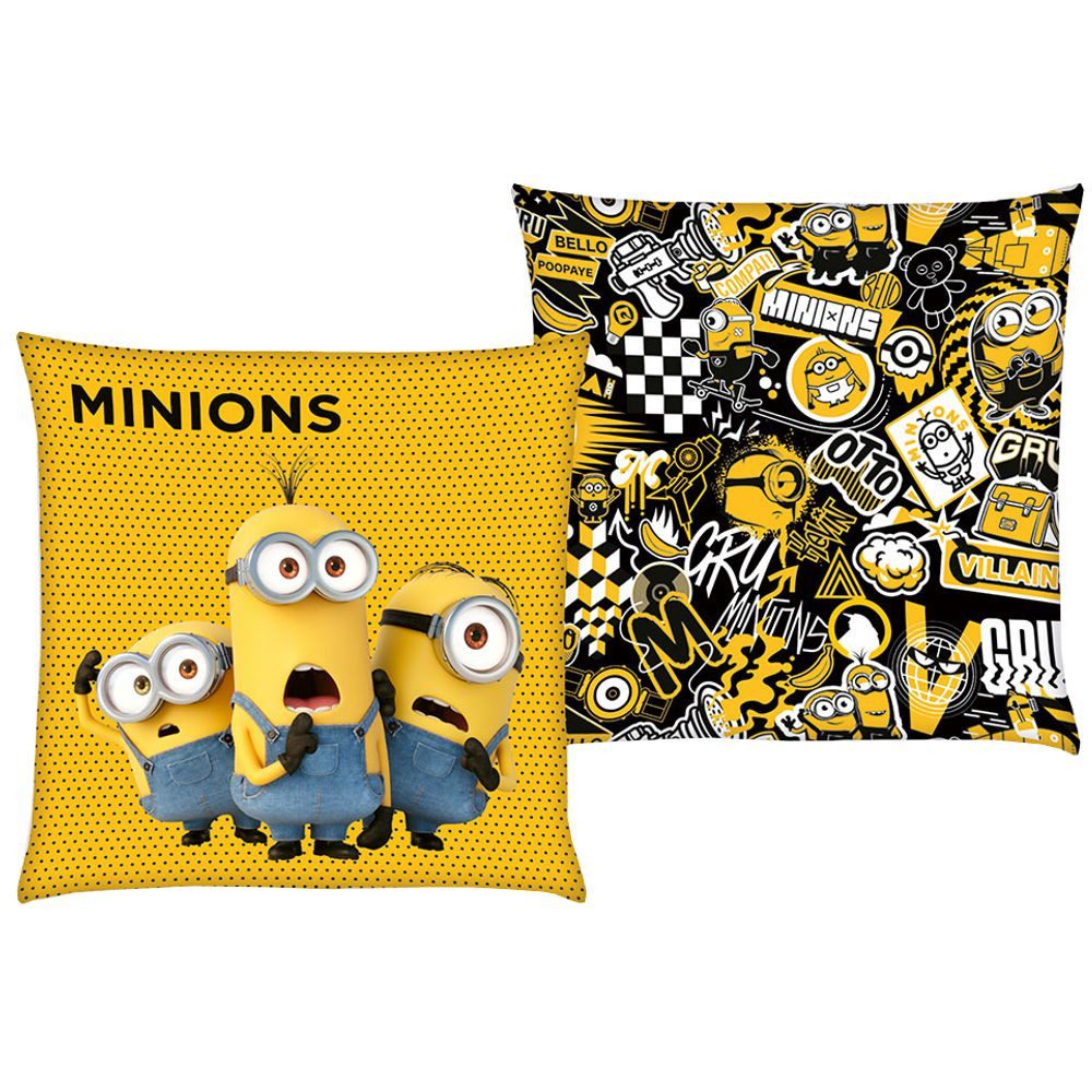 Herding Dekokissen Minions Graffiti 40 x 40 cm Kinder Deko-Kissen Kuschelki günstig online kaufen