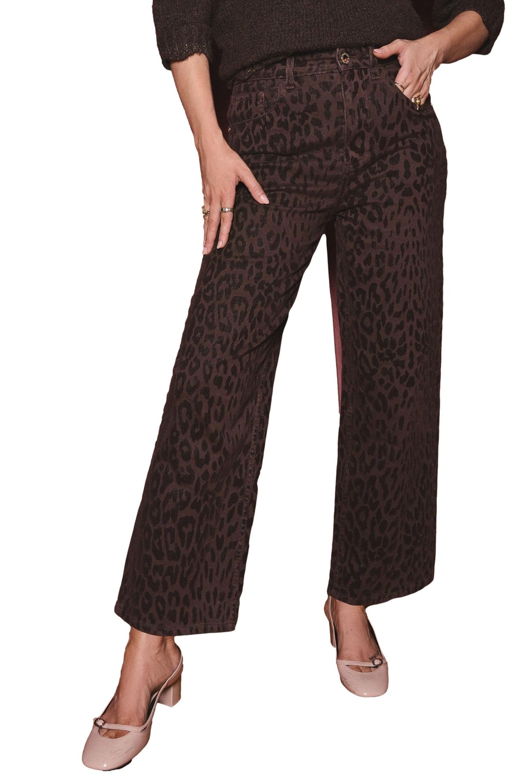 Love & Roses Straight-Jeans Love & Roses Cropped-Jeans mit weitem Bein Regular (1-tlg)