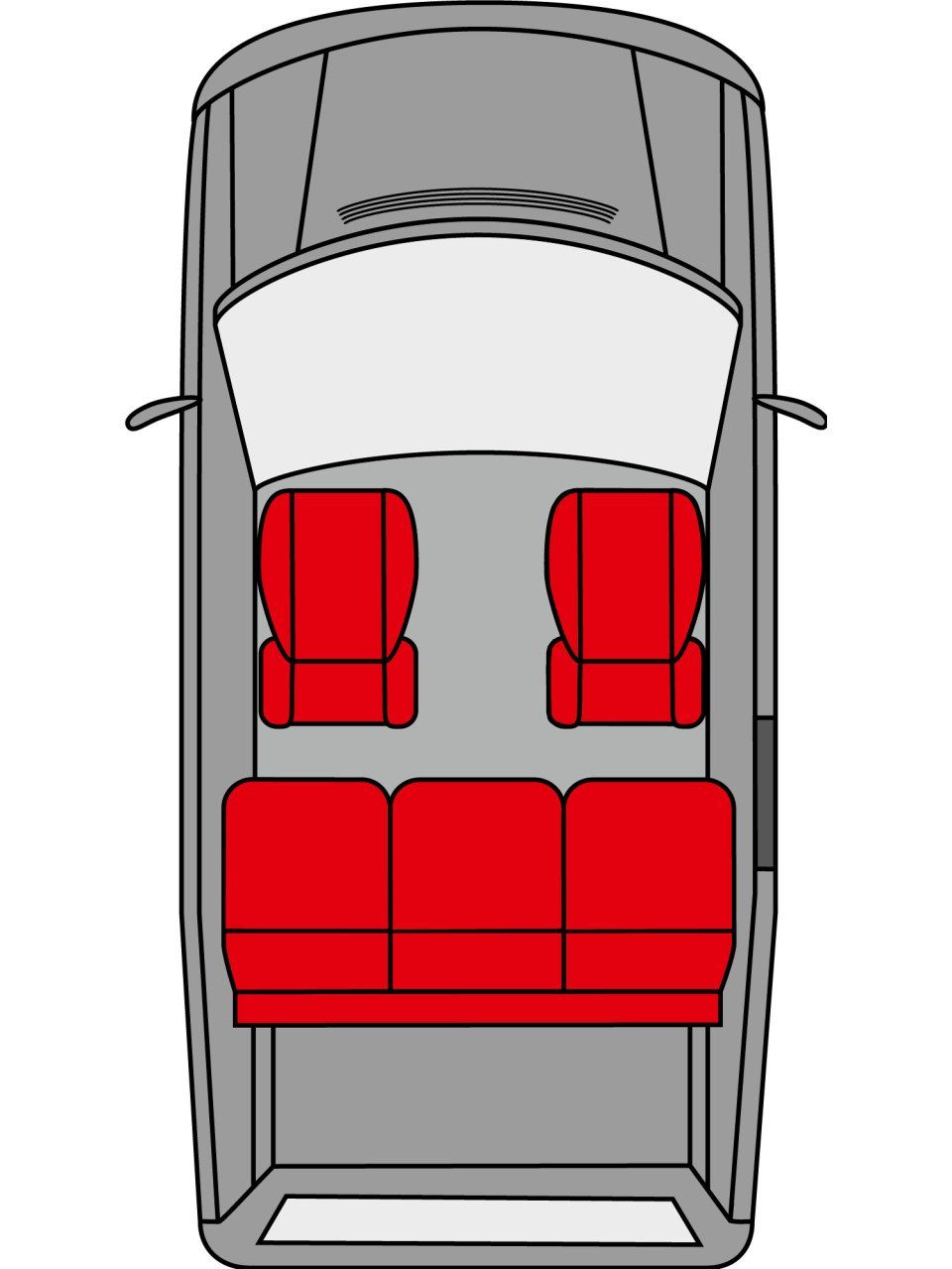 WALSER Autositzbezug 2-teilig 2 Walser Stück Gurtpolster Modulo