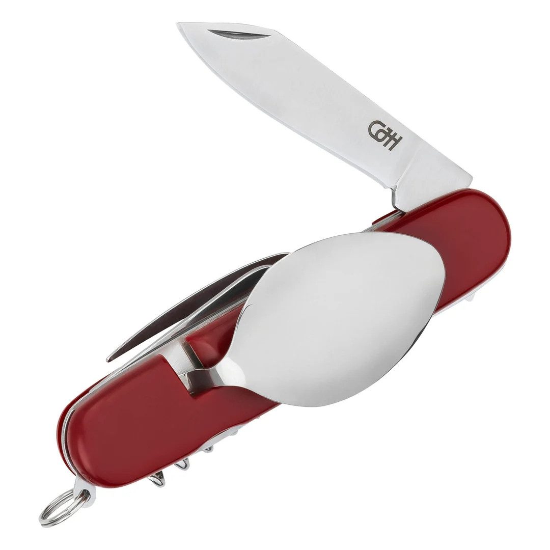 Herbertz Taschenmesser Herbertz klappbares Campingbesteck, 7 Teilig, rot, ( günstig online kaufen