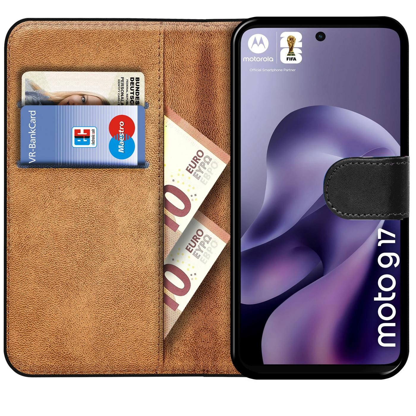 CoolGadget Handyhülle Wallet Klapp Tasche Book Case für Motorola Moto G17 / G17 Power, Hülle Klapphülle Flip Cover Etui Schutzhülle – Bild 2 von 5