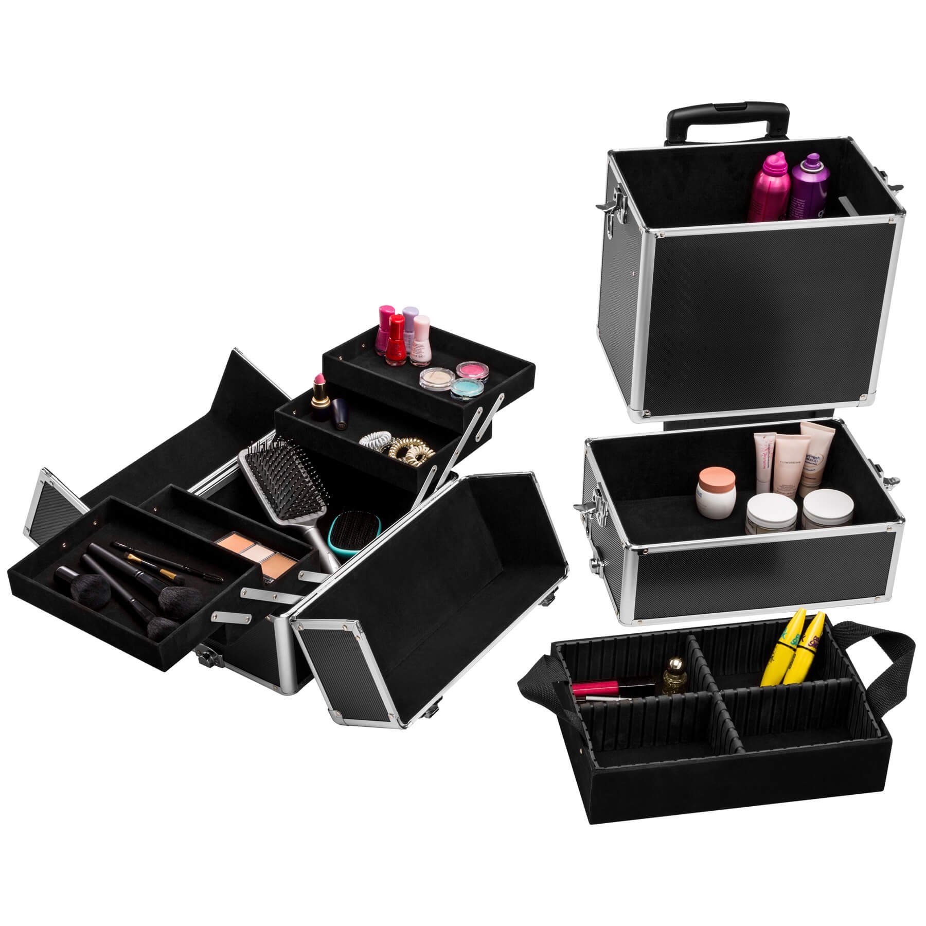 tectake Koffer Kosmetikkoffer, 2 Rollen, 3 günstig online kaufen