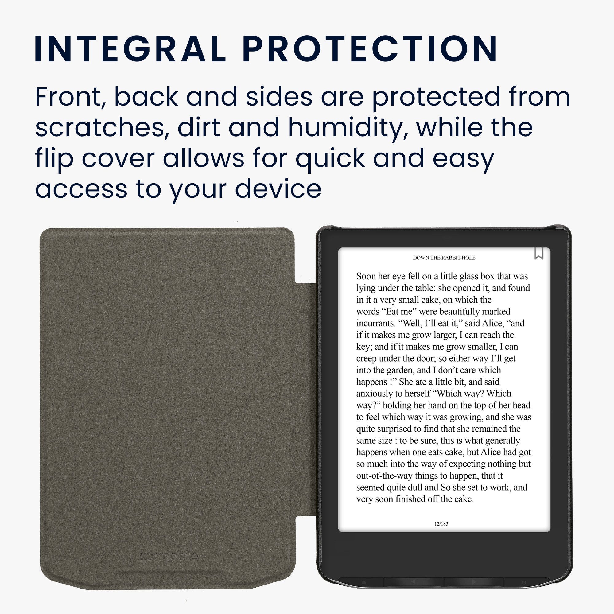 kwmobile E-Reader-Hülle Schutzhülle für Pocketbook Verse / Verse Lite / Verse Pro / Color, eReader Flip Case mit Auto Sleep Funktion – Bild 4 von 5