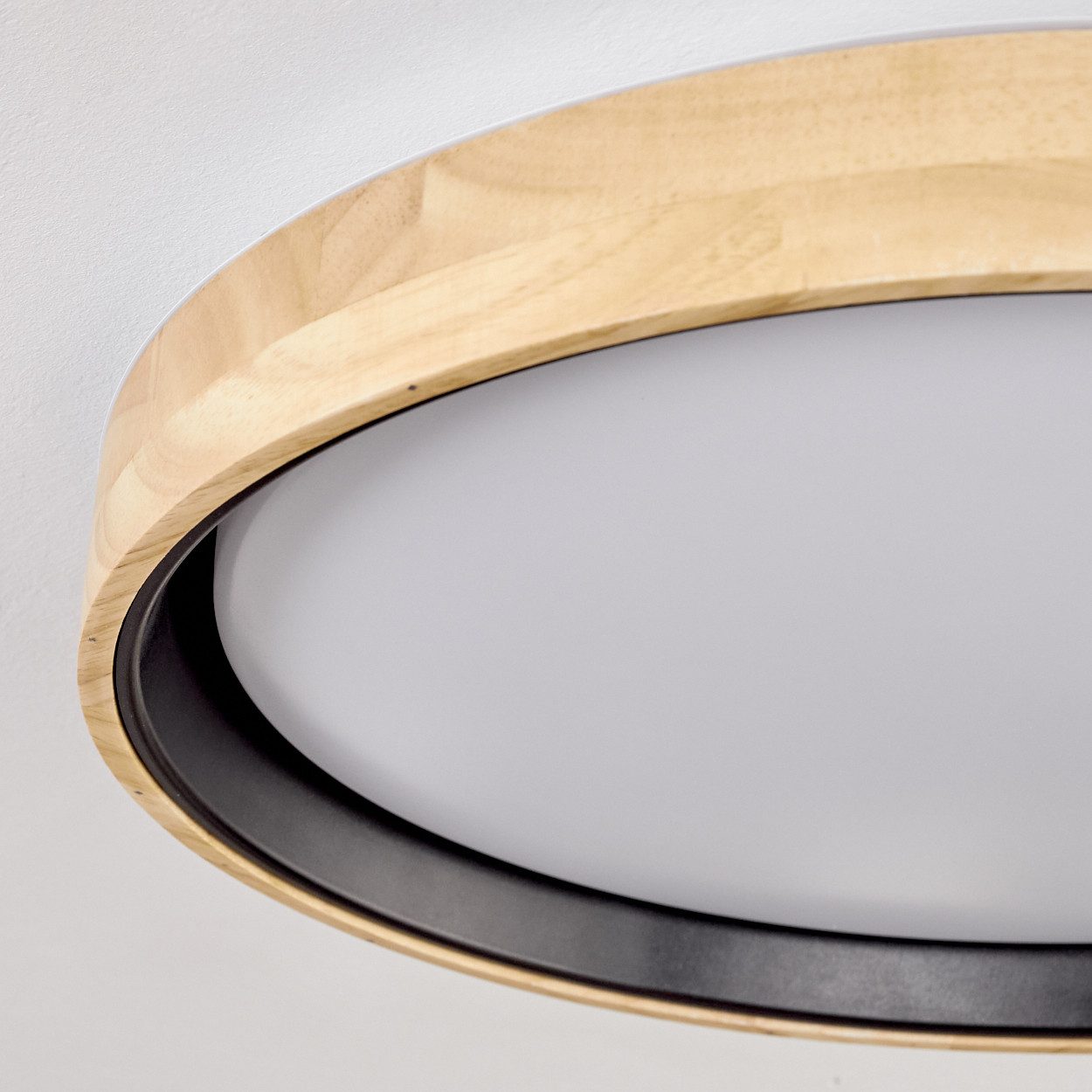 hofstein Deckenleuchte dimmbare Deckenleuchte aus Holz/Metall/Kunststoff in Natur/Weiß, LED wechselbar, 2700-6500 Kelvin, dimmbar über Fernbedienung, LED, (40cm – Bild 3 von 5