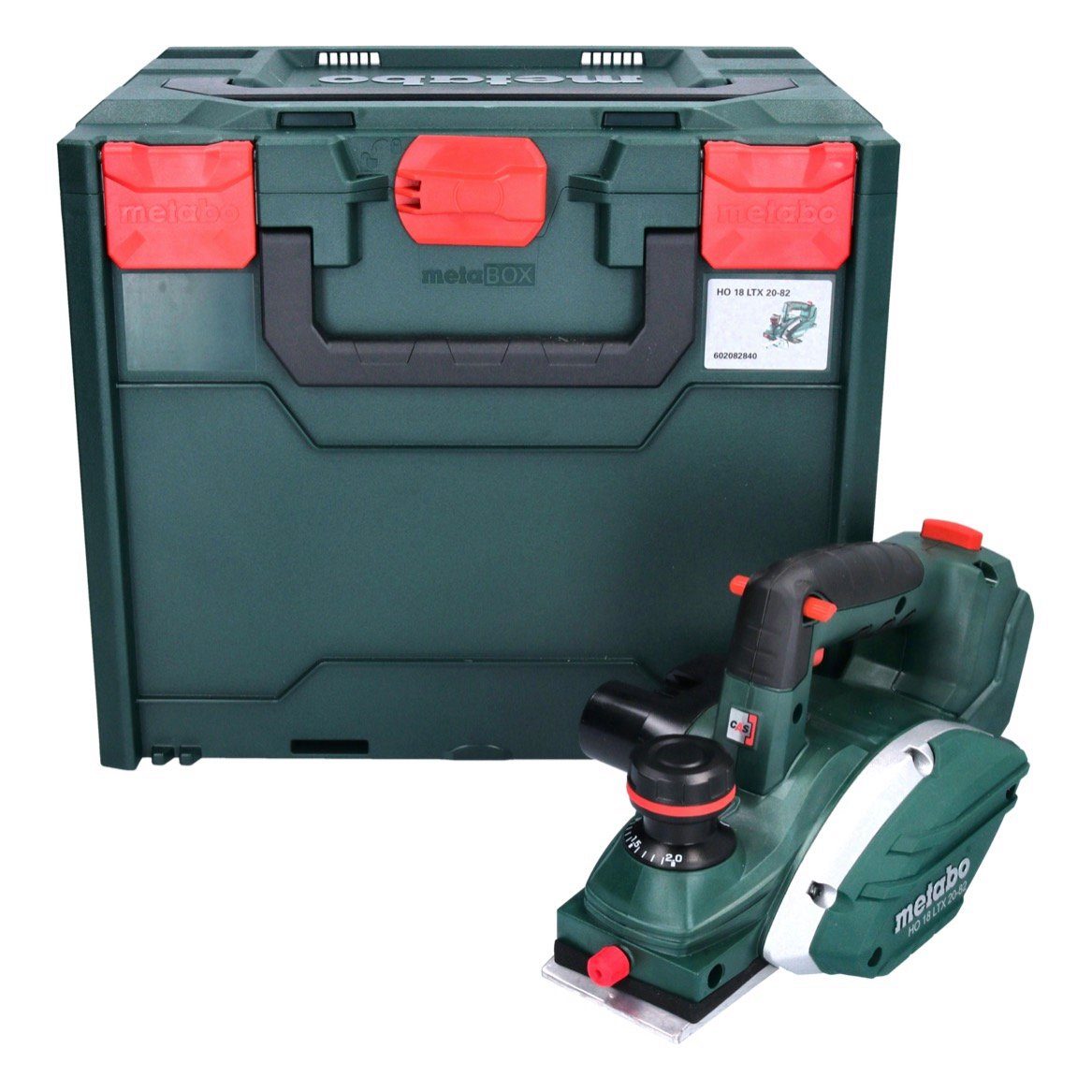 metabo Akku-Falzhobel HO 18 LTX 20-82 Akku Hobel 18 V 82 mm Solo + metaBOX (602082840) -
