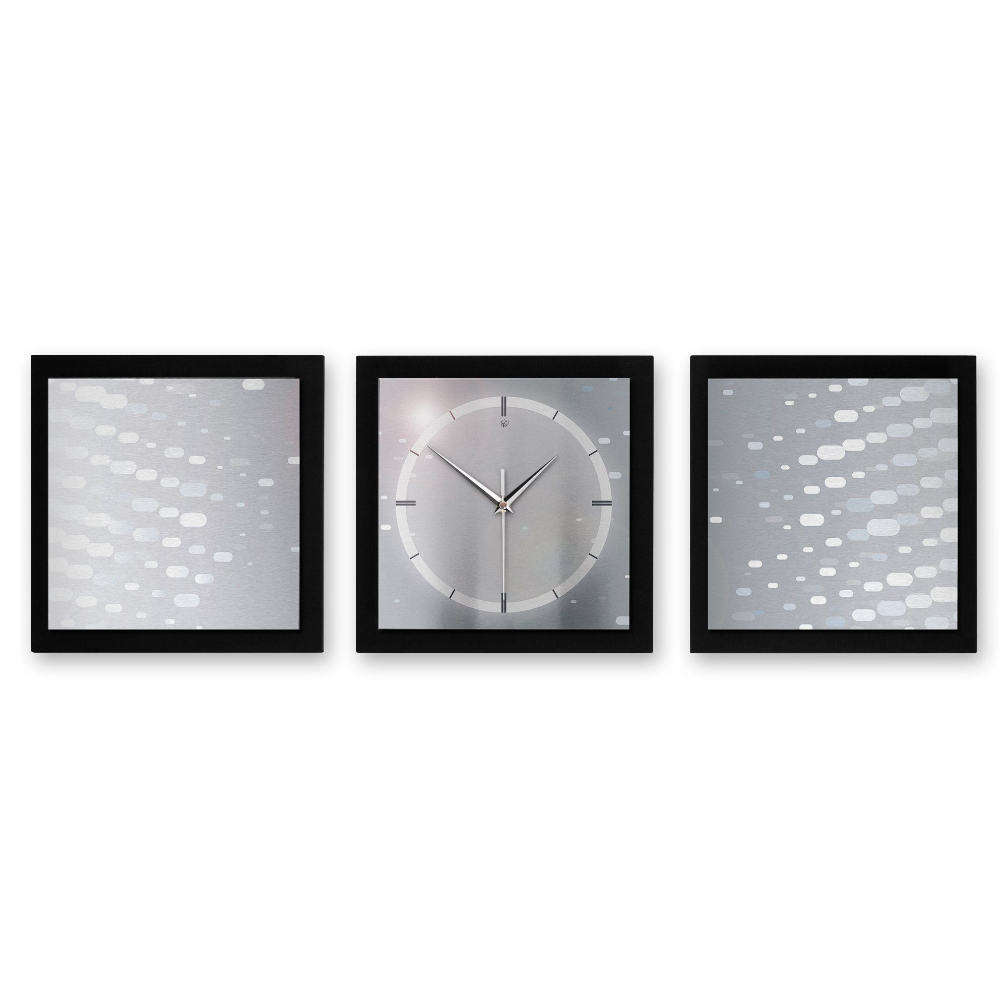 Kreative Feder Wanduhr Silver Lights (ohne Ticken; Funk- oder Quarzuhrwerk; elegant, außergewöhnlich, modern) groß (150x50cm)