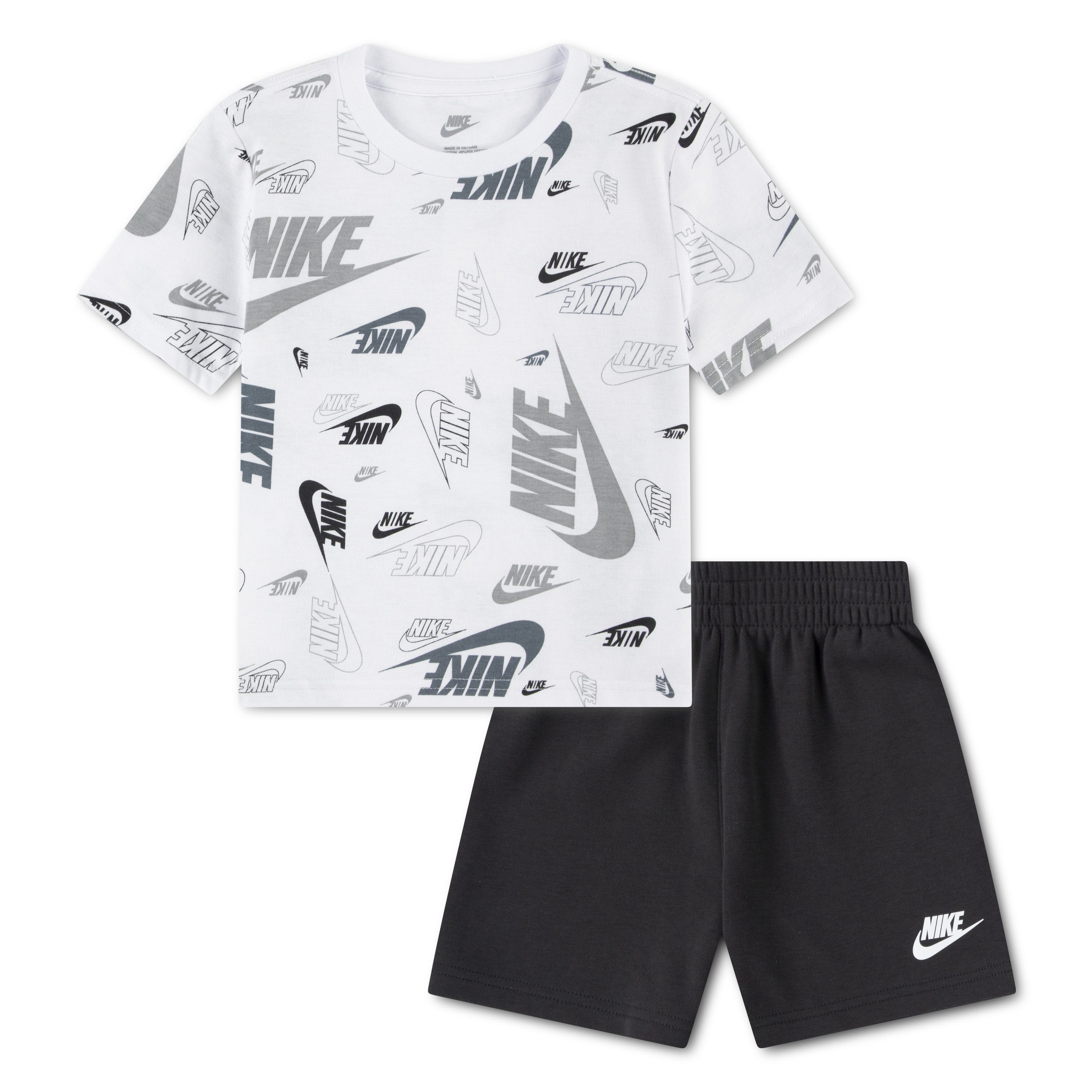 Nike Sportswear T-Shirt & Shorts NKN N NSW AOP LT WT FT SHORT S (2-tlg) für Babys, für sportliche Aktivitäten