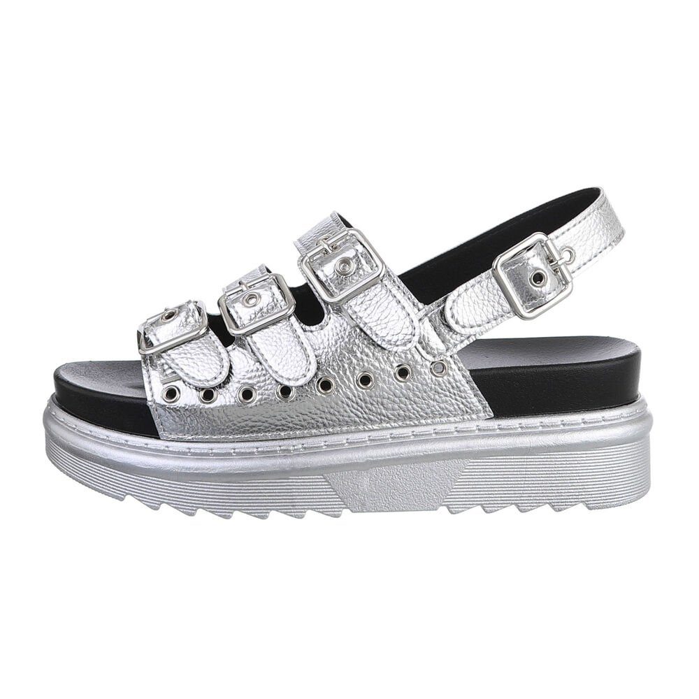 Ital-Design Damen Freizeit Plateausandaletten Flach Plateausandaletten günstig online kaufen