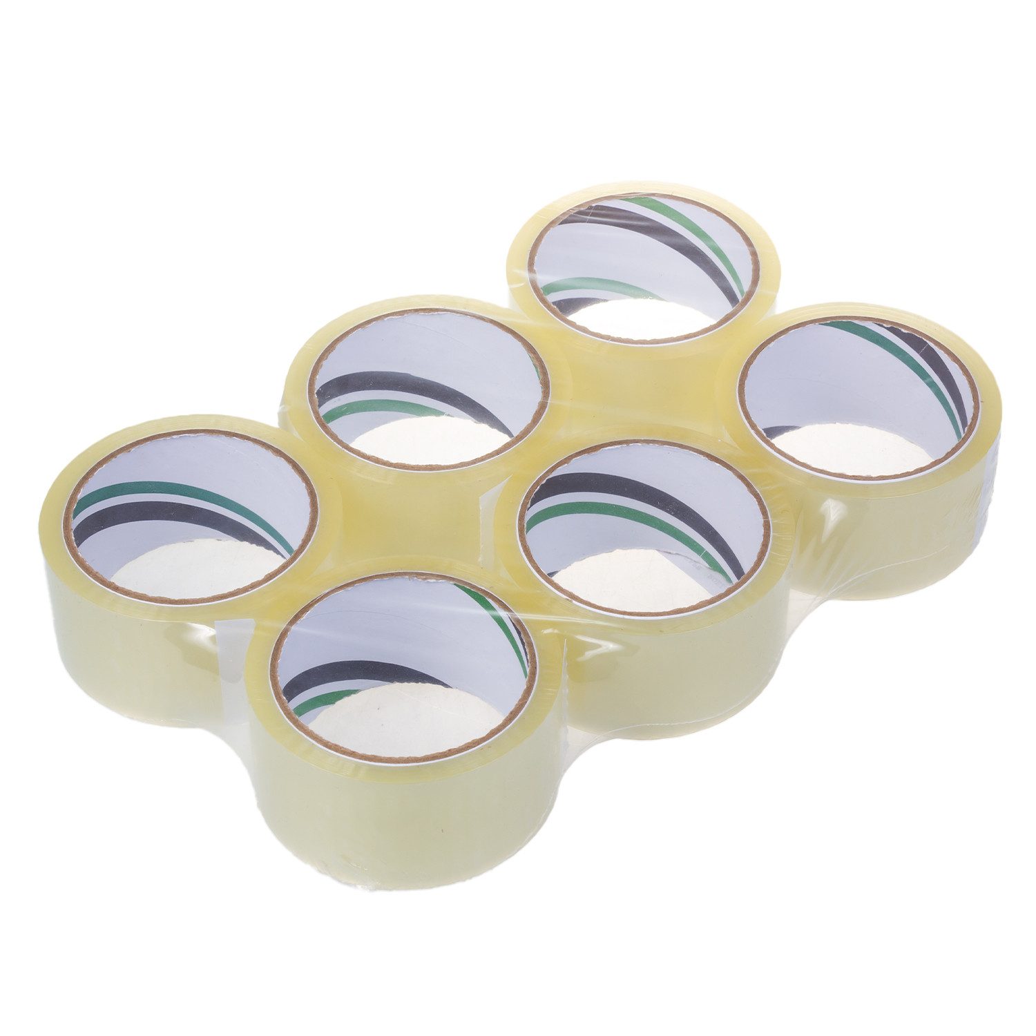 Green Team ECO Klebeband 6x Transparentes Acryl-Klebeband 54m (6-St) Selbstklebendes Verpackungsband